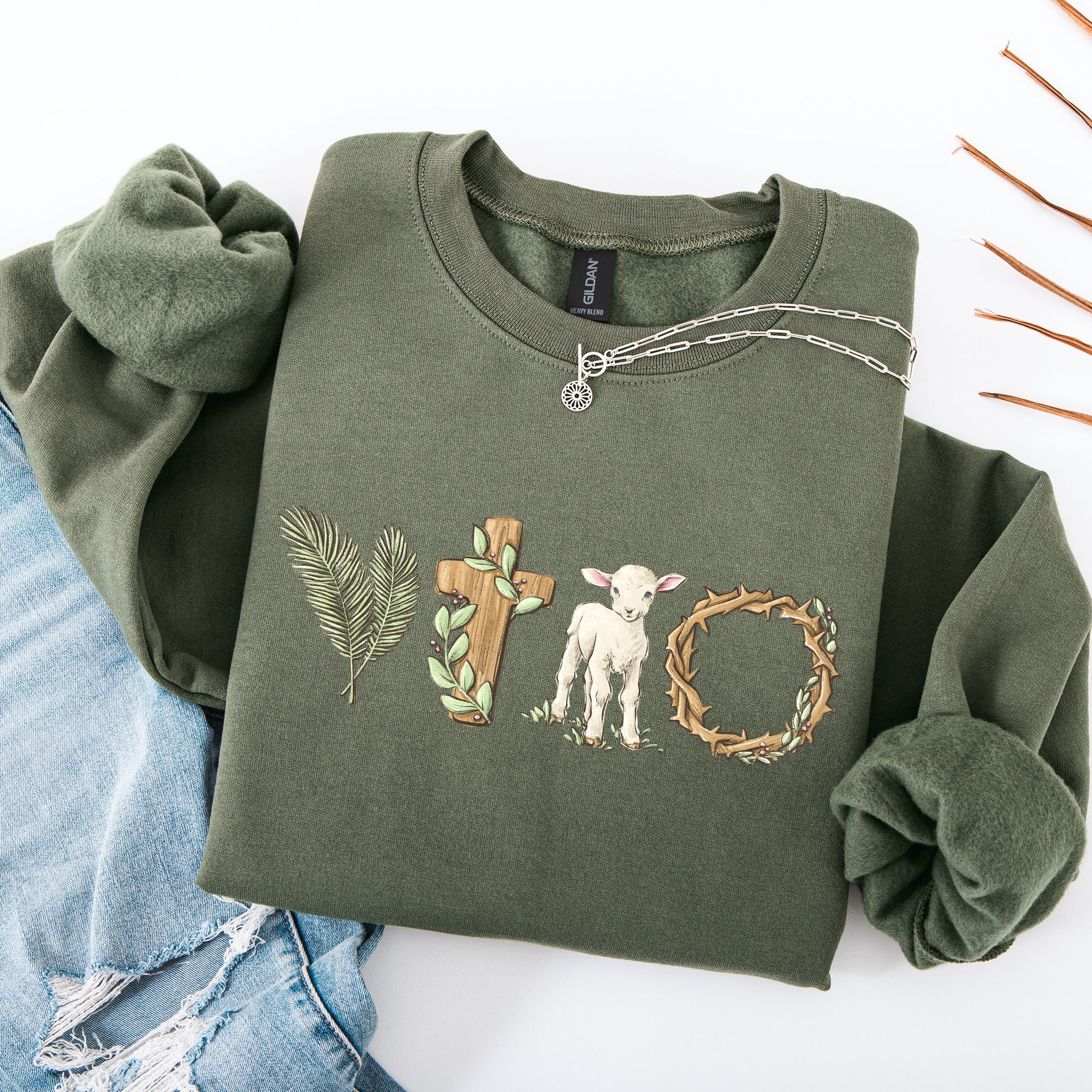 Christian Easter Gospel Bunny Jesus Rabbit Religious Faith Holiday Graphic Sweatshirt