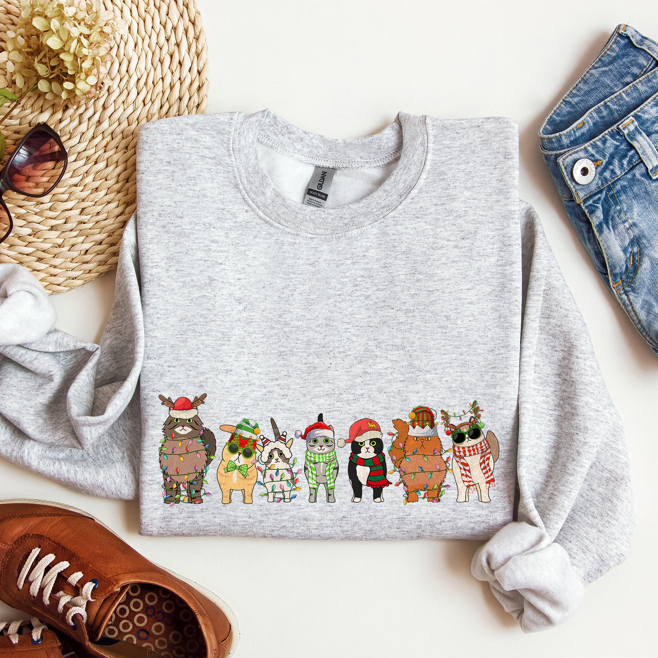 Christmas Cats Santa Pals For Cat Lovers And Pet Owners Celebrating The Holiday Season Cozy Festive Sweatshirt