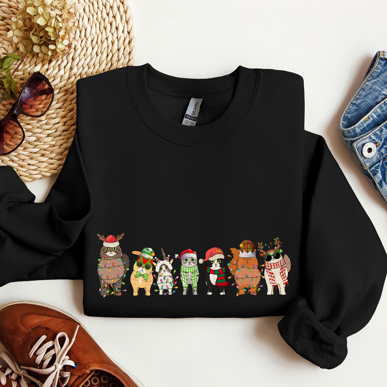 Christmas Cats Santa Pals For Cat Lovers And Pet Owners Celebrating The Holiday Season Cozy Festive Sweatshirt