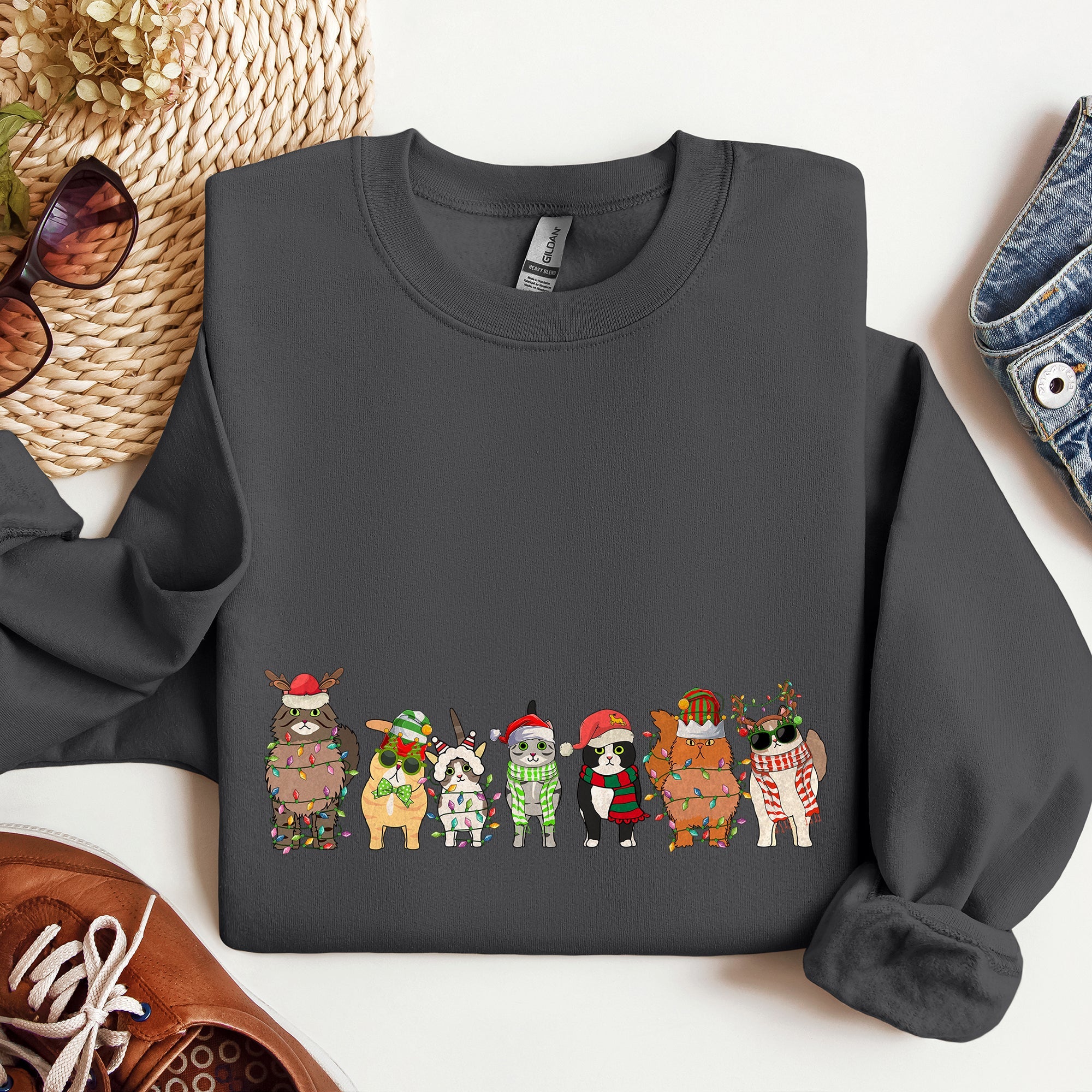 Christmas Cats Santa Pals For Cat Lovers And Pet Owners Celebrating The Holiday Season Cozy Festive Sweatshirt