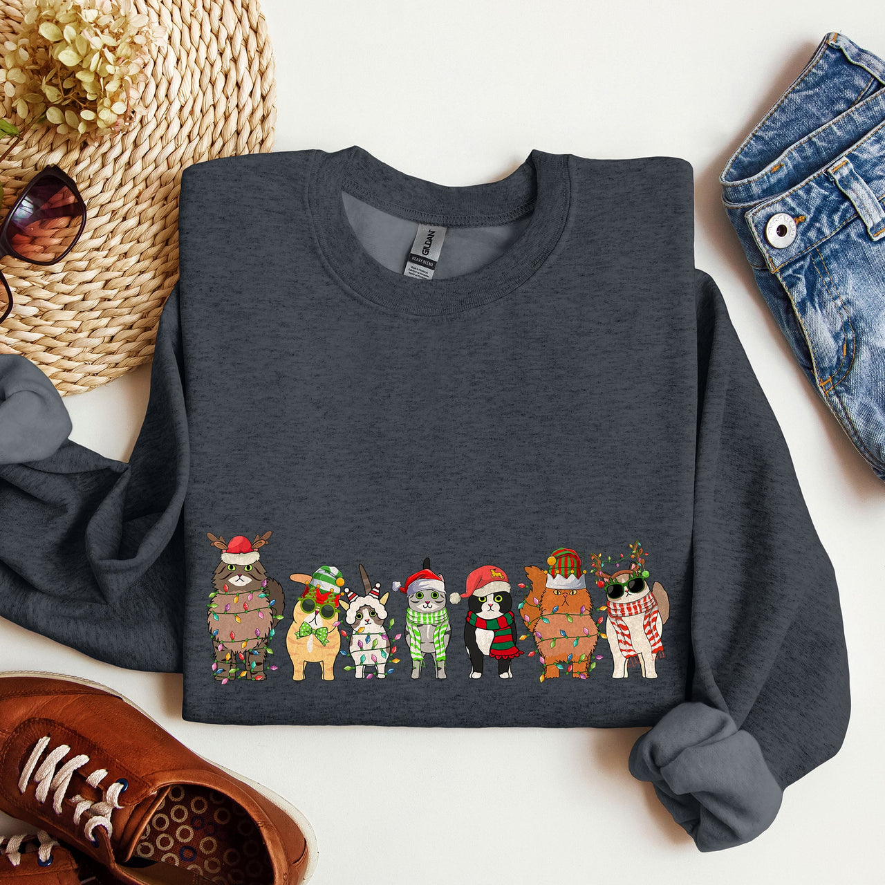 Christmas Cats Santa Pals For Cat Lovers And Pet Owners Celebrating The Holiday Season Cozy Festive Sweatshirt