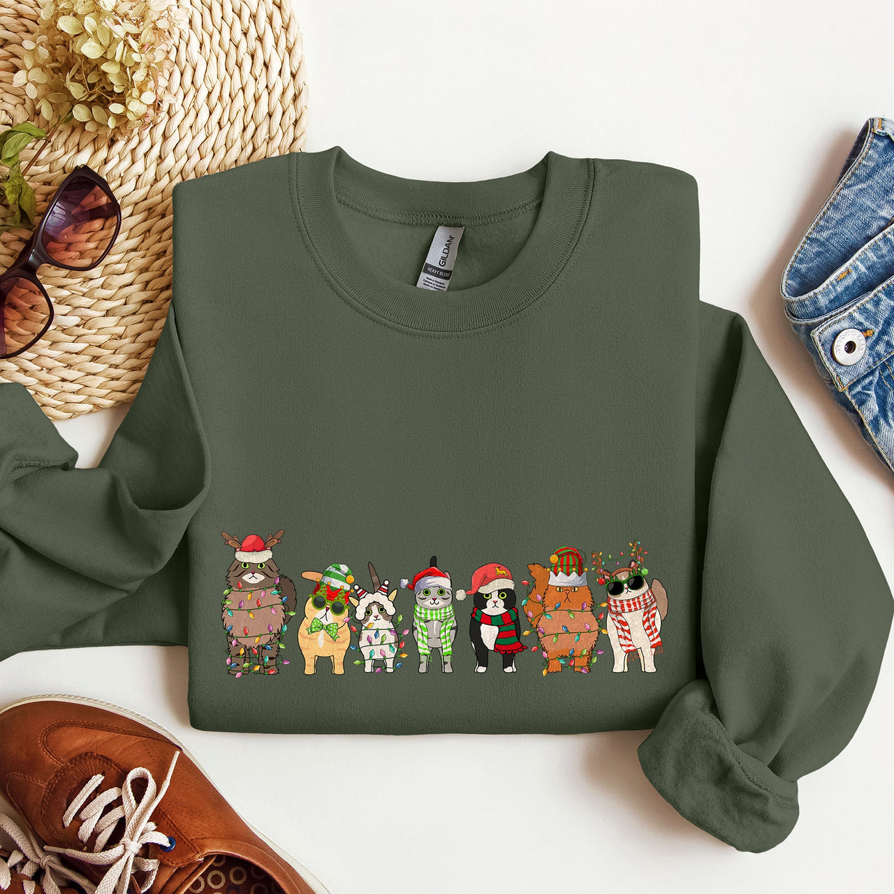 Christmas Cats Santa Pals For Cat Lovers And Pet Owners Celebrating The Holiday Season Cozy Festive Sweatshirt