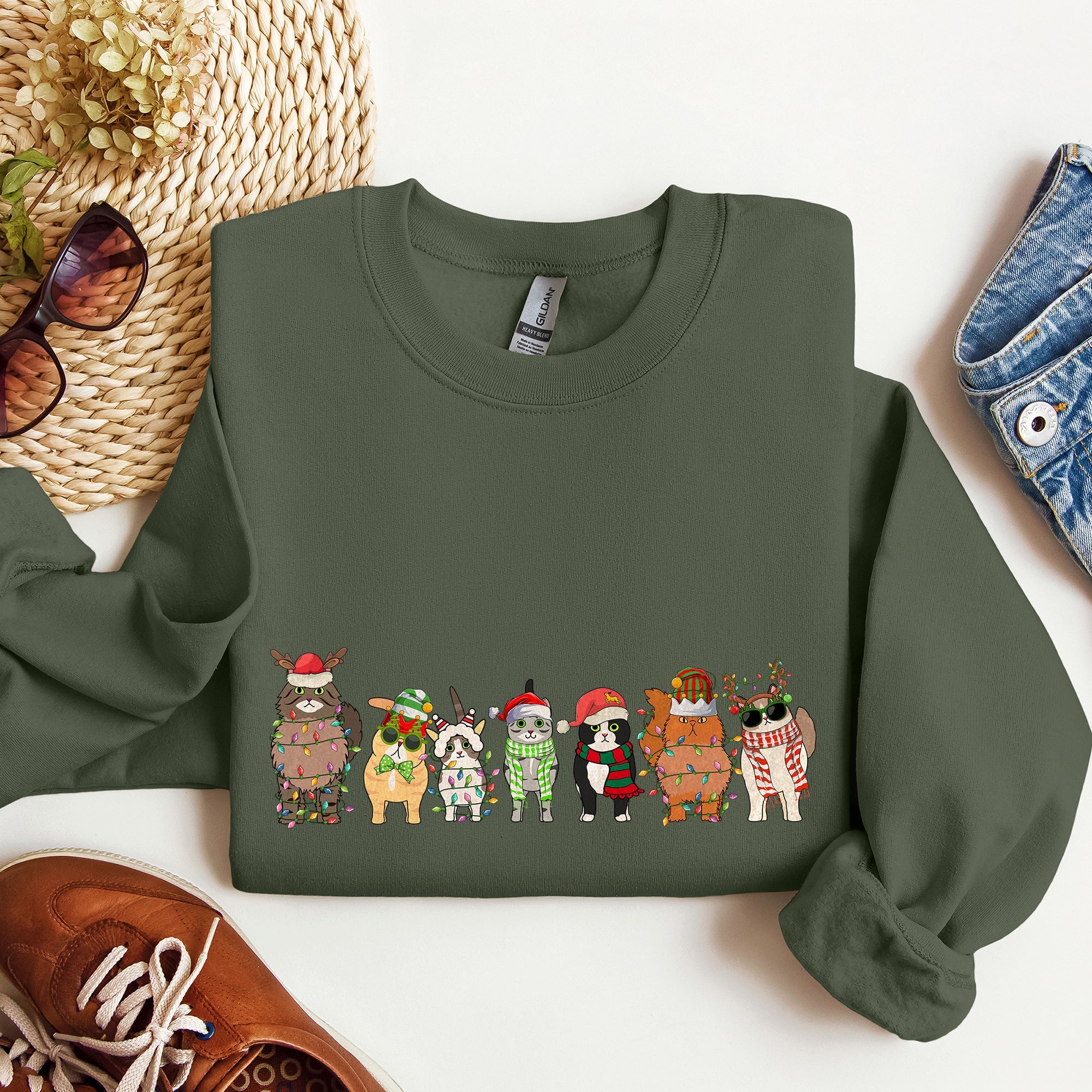 Christmas Cats Santa Pals For Cat Lovers And Pet Owners Celebrating The Holiday Season Cozy Festive Sweatshirt