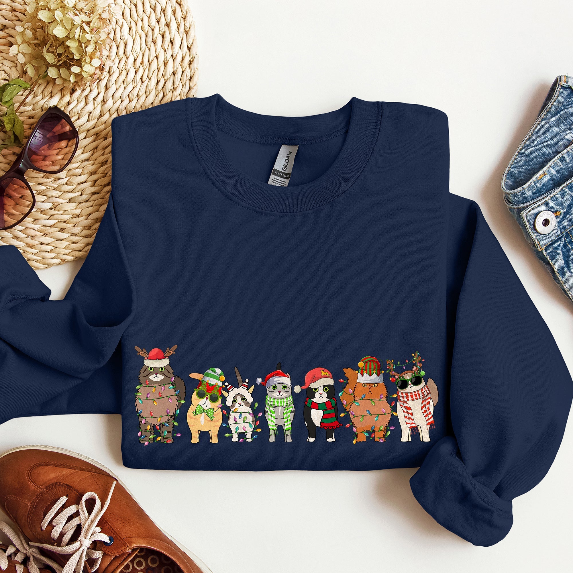 Christmas Cats Santa Pals For Cat Lovers And Pet Owners Celebrating The Holiday Season Cozy Festive Sweatshirt