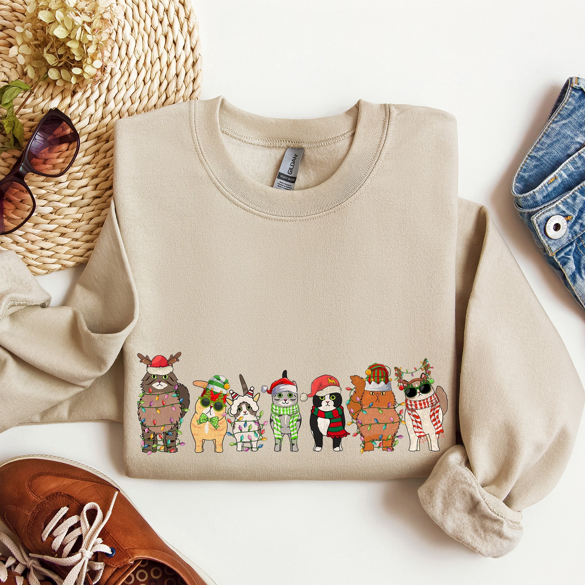 Christmas Cats Santa Pals For Cat Lovers And Pet Owners Celebrating The Holiday Season Cozy Festive Sweatshirt