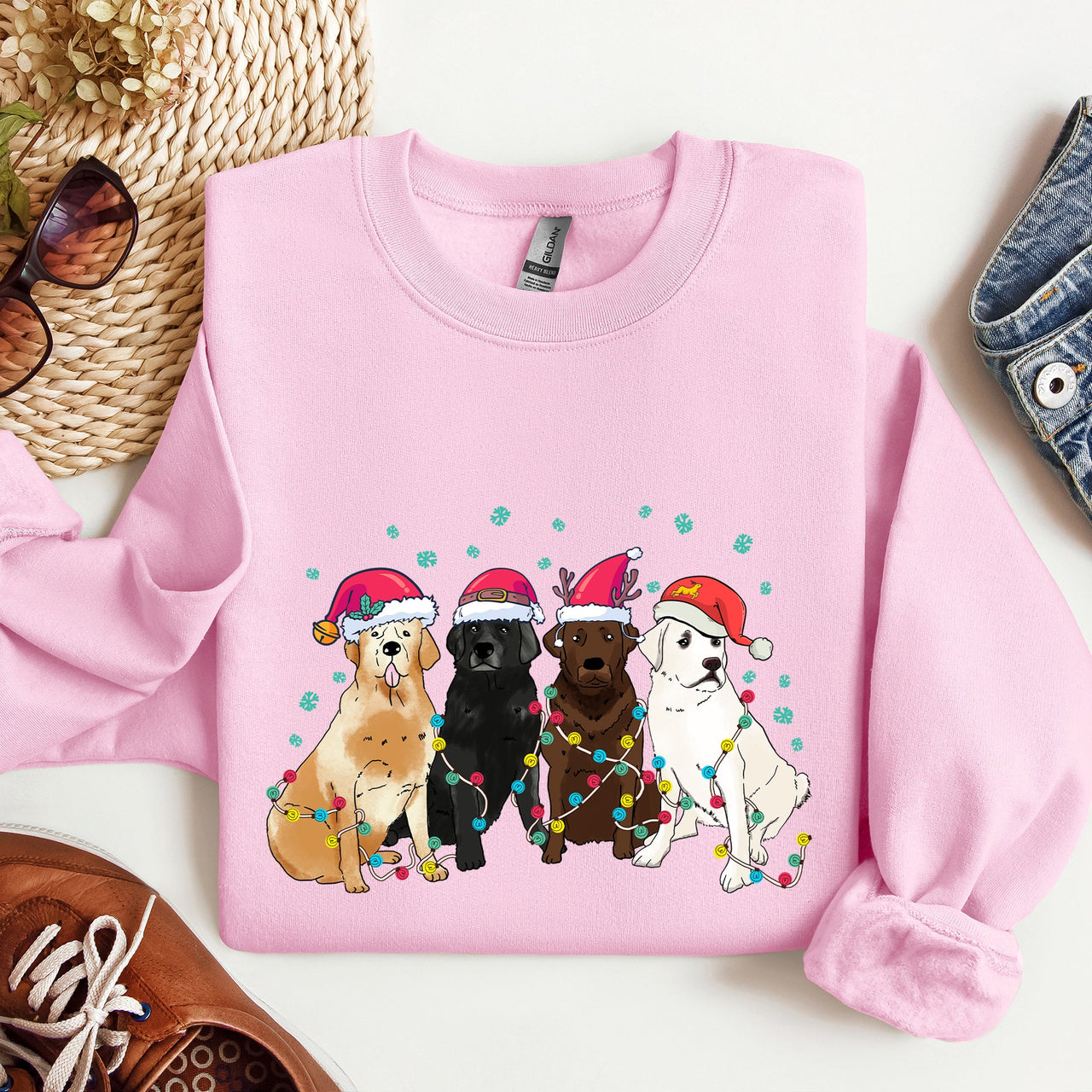 Christmas Dogs Labrador Santa Claus For Dog Lovers And Pet Parents Festive Seasonal Sweatshirt
