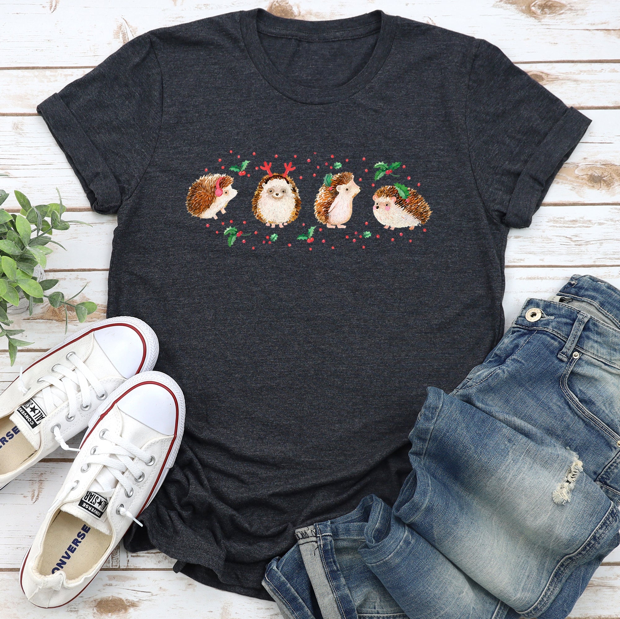 Christmas Hedgehog Graphic Tee