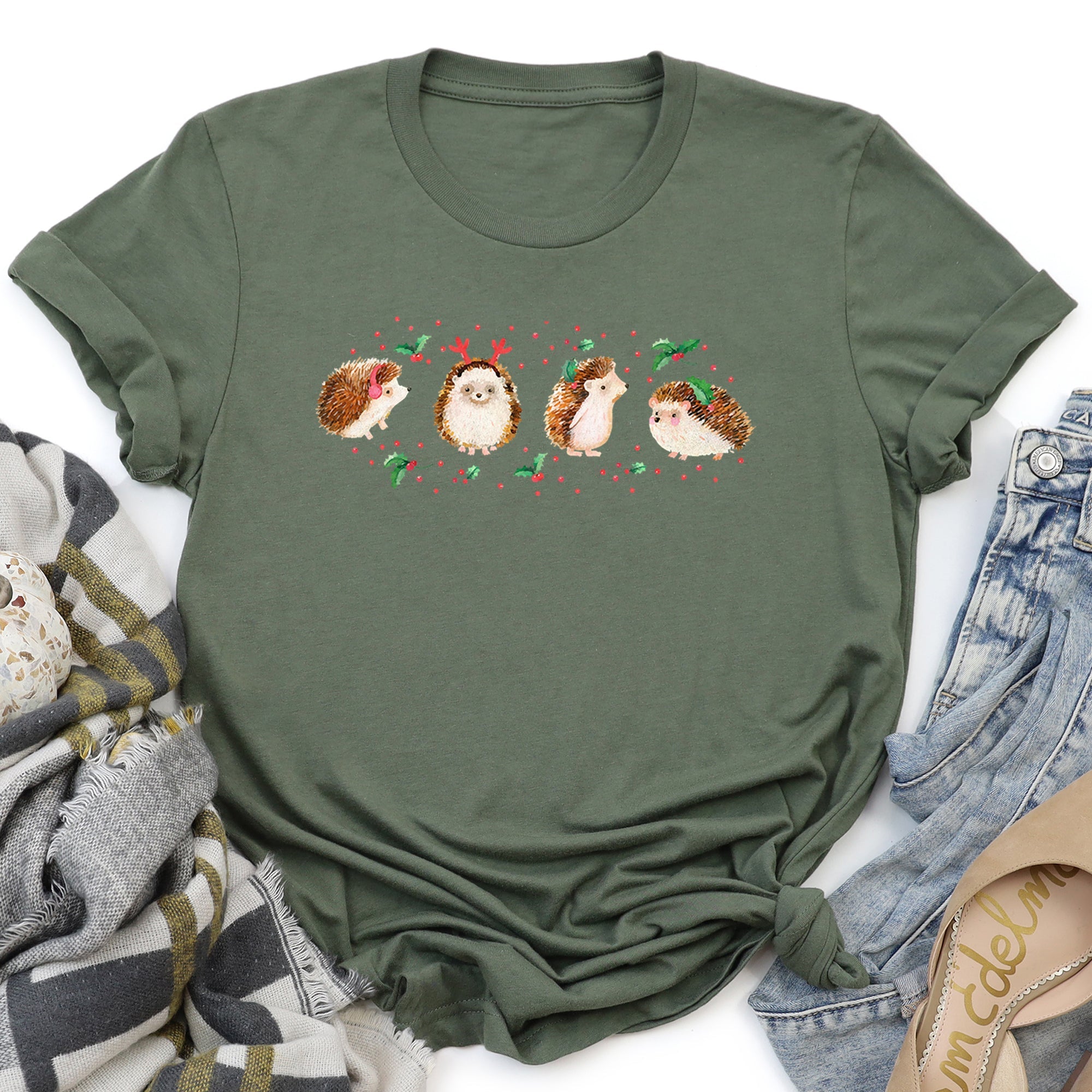 Christmas Hedgehog Graphic Tee
