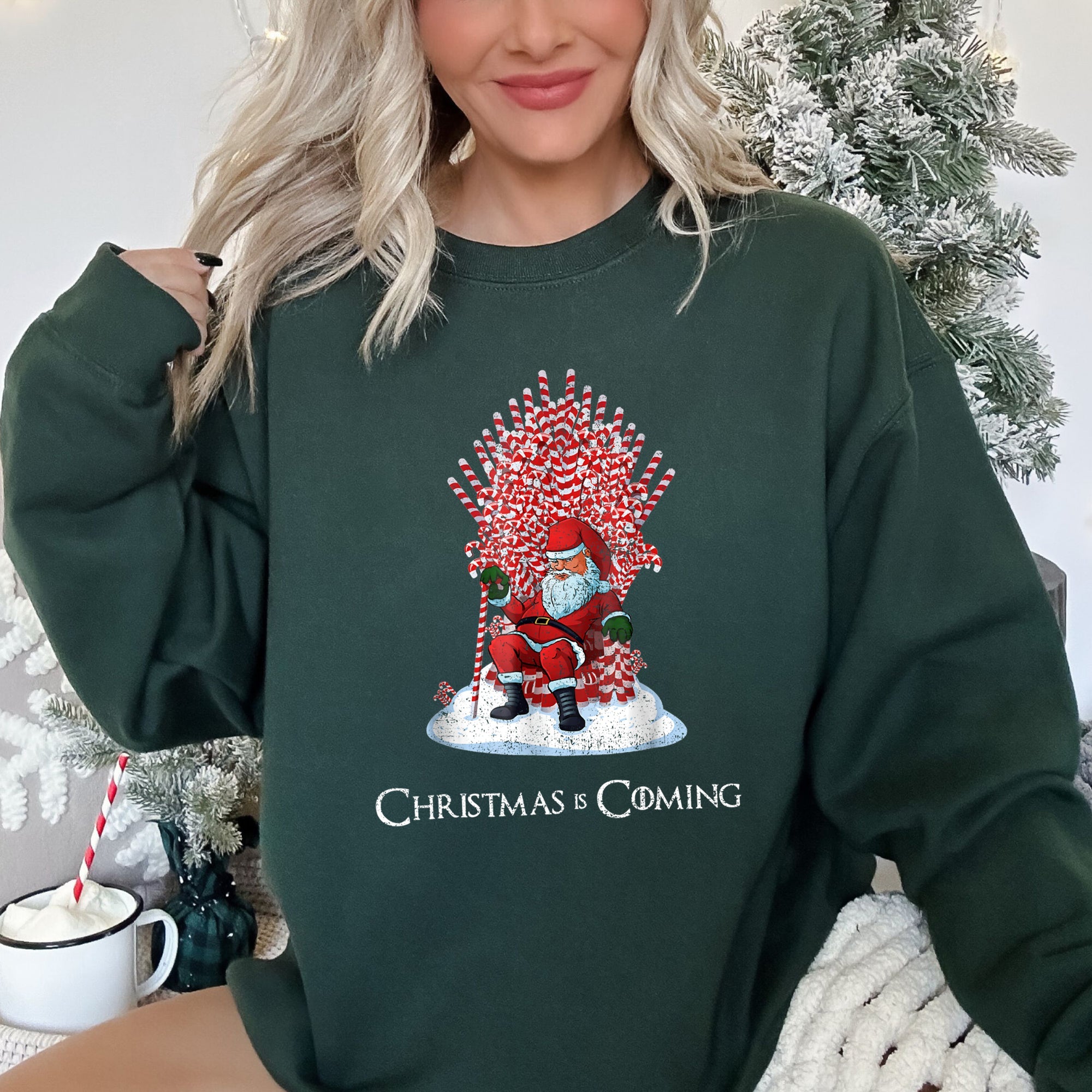 Christmas Is Coming Santa Throne Game Holiday Countdown Edition Sweatshirt