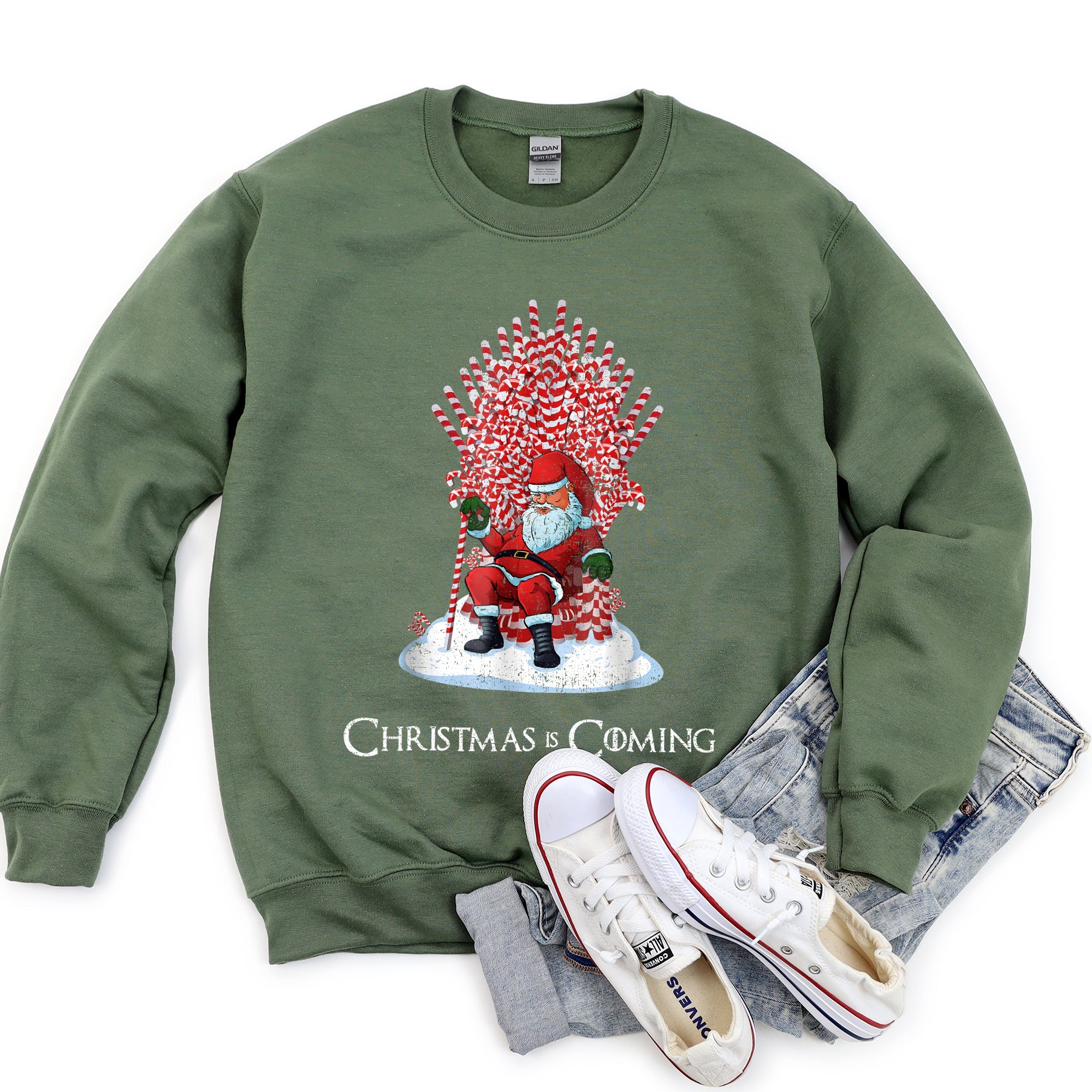 Christmas Is Coming Santa Throne Game Holiday Countdown Edition Sweatshirt