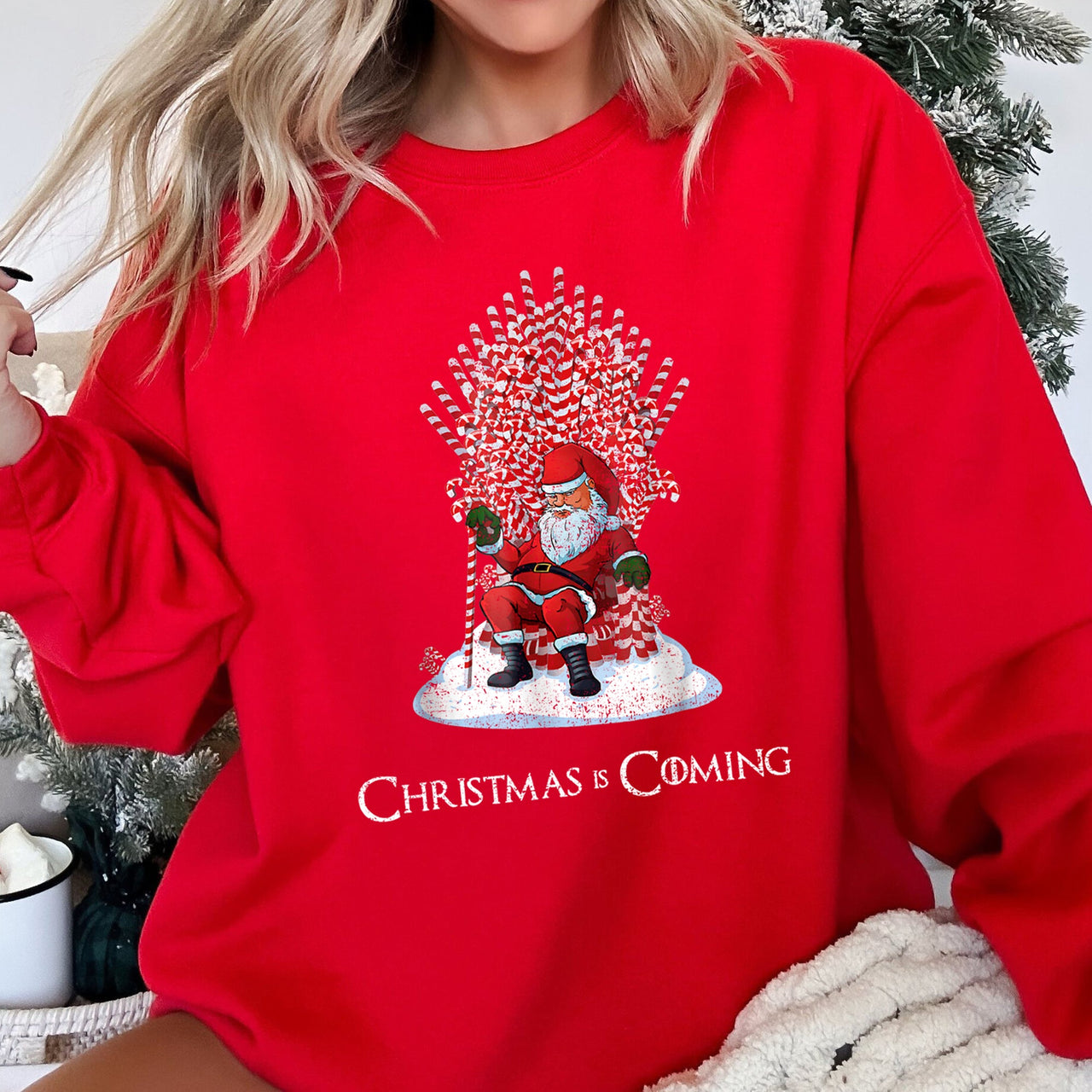 Christmas Is Coming Santa Throne Game Holiday Countdown Edition Sweatshirt