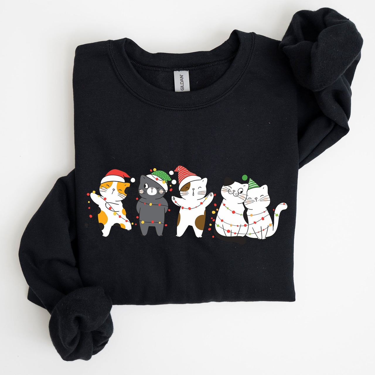 Christmas Party Cats Santa Cat Lover Cozy Festive Warm Comfort Lifestyle Sweatshirt