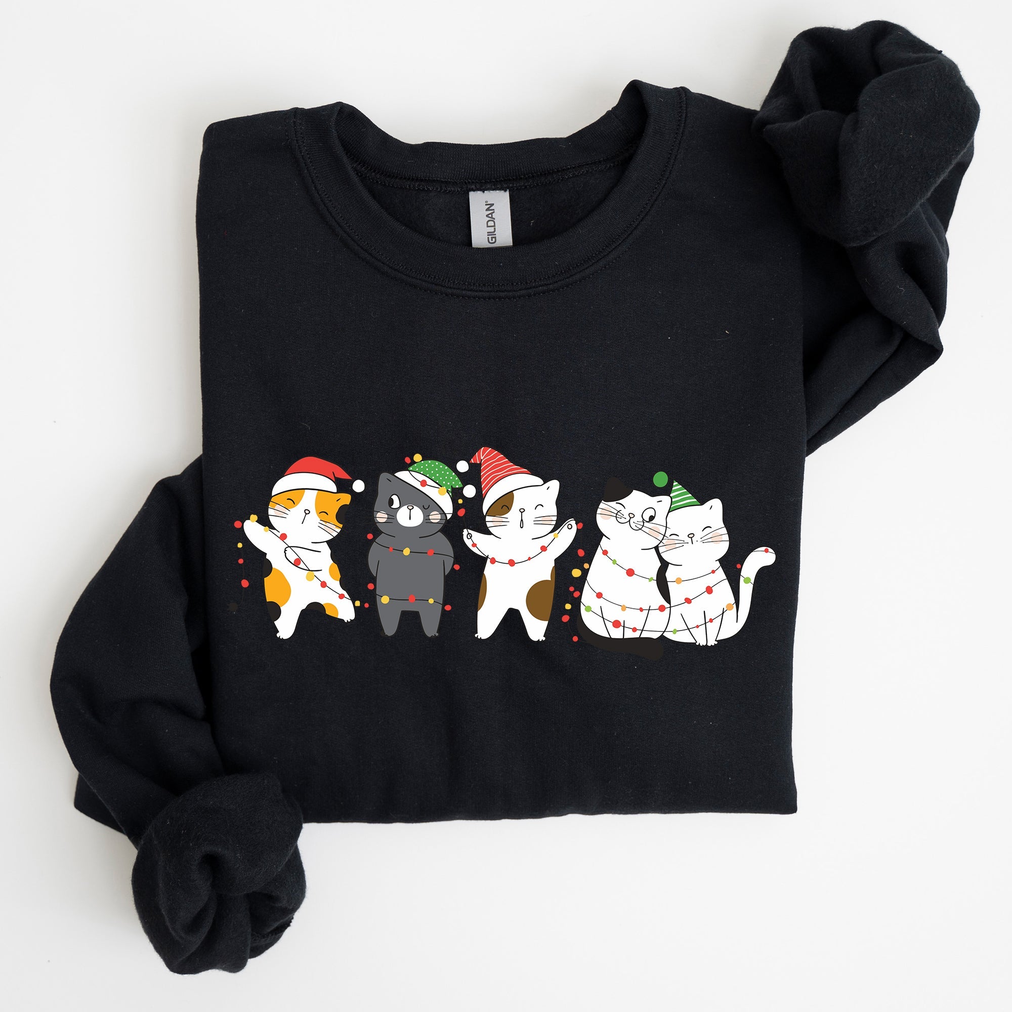Christmas Party Cats Santa Cat Lover Cozy Festive Warm Comfort Lifestyle Sweatshirt