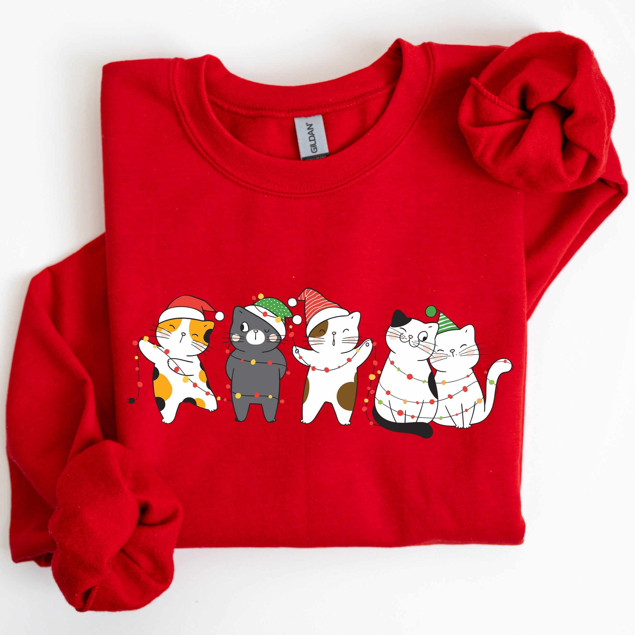 Christmas Party Cats Santa Cat Lover Cozy Festive Warm Comfort Lifestyle Sweatshirt