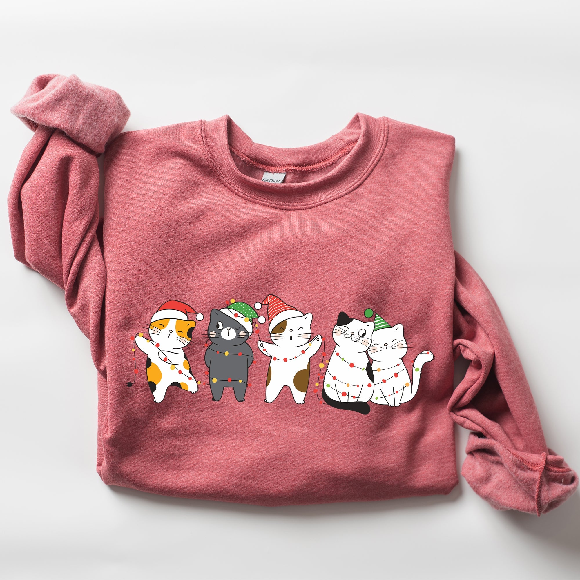 Christmas Party Cats Santa Cat Lover Cozy Festive Warm Comfort Lifestyle Sweatshirt