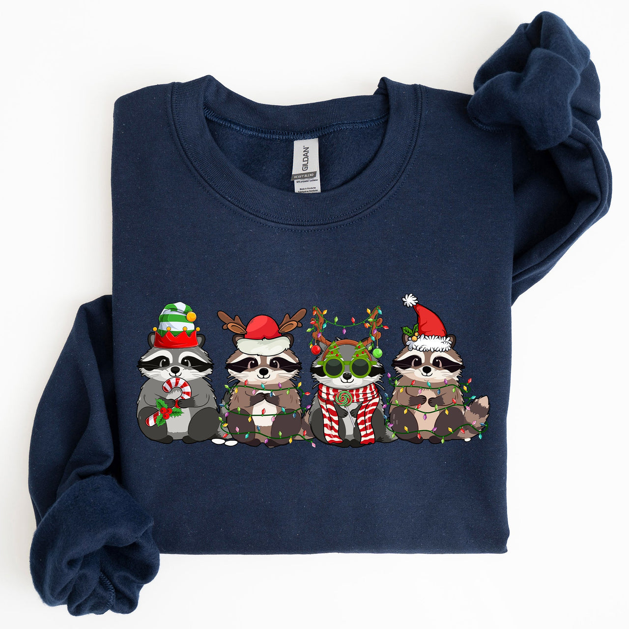 Christmas Raccoons Santa Winter Snow Xmas Raccoon Lovers Festive Cozy Holiday Cheer Sweatshirt