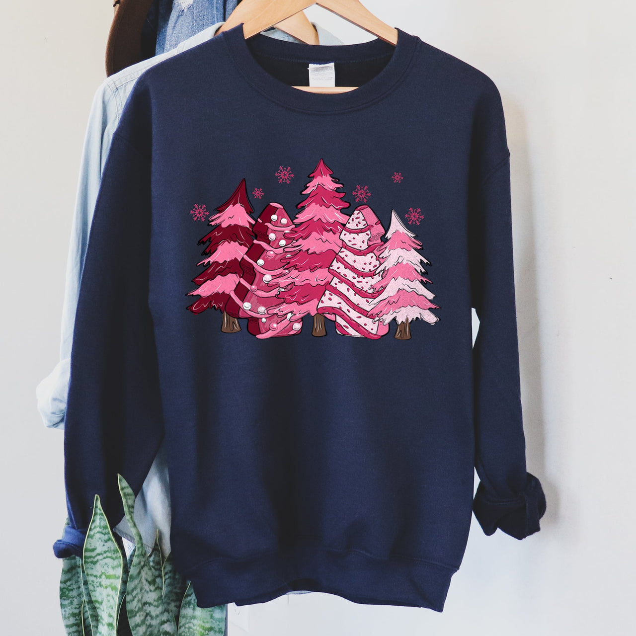 Christmas Snack Trees Pink Little Debbie Holiday Treats Classic Graphic Sweatshirt