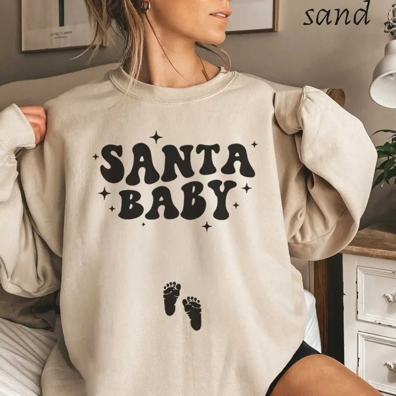 Christmas Pregnancy Announcement Sweatshirt – Santa's Little Secret Holiday Top
