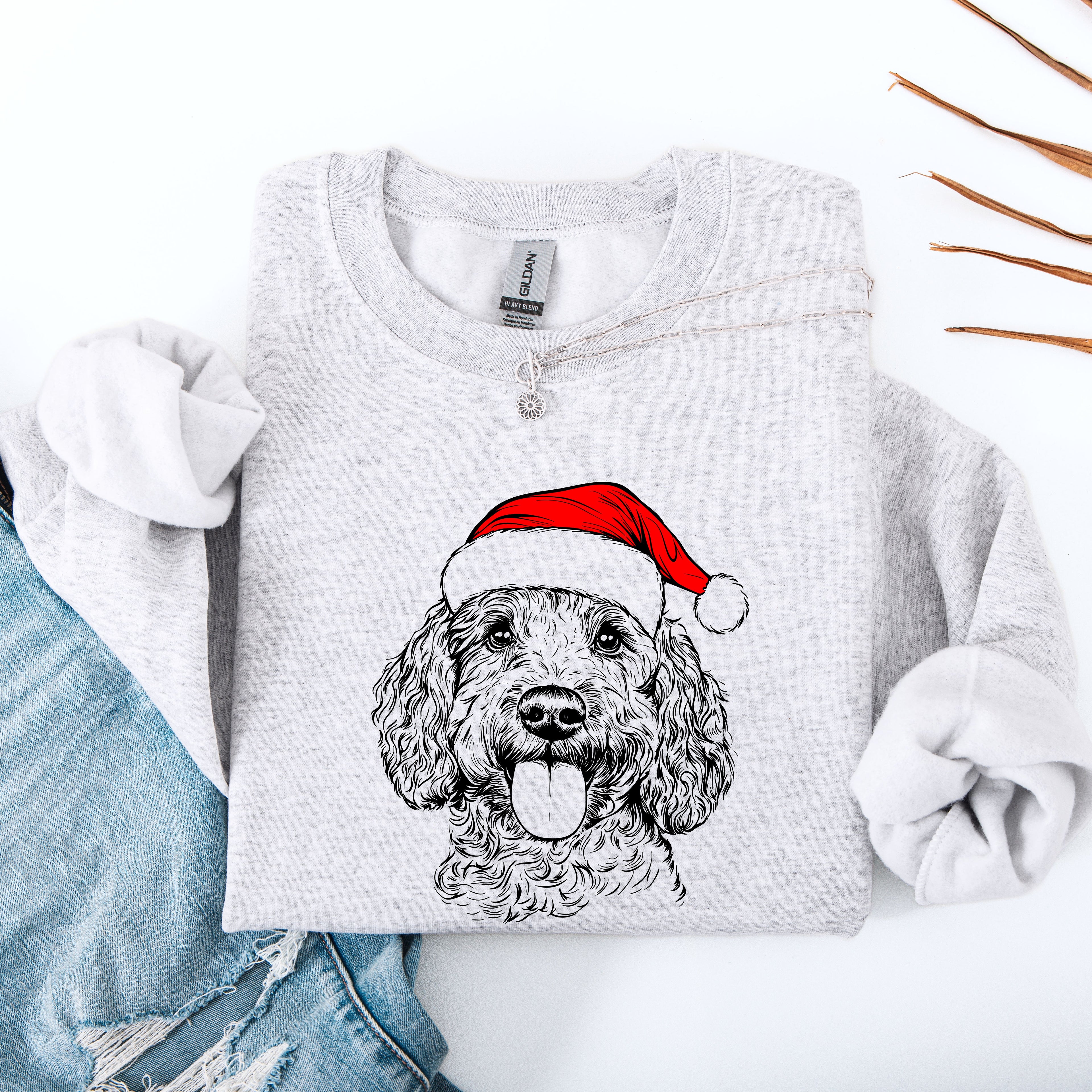 Cockapoo Dog Lover Premium Cozy Cartoon Portrait Design For Pet Parents Soft Cotton Blend Sweatshirt