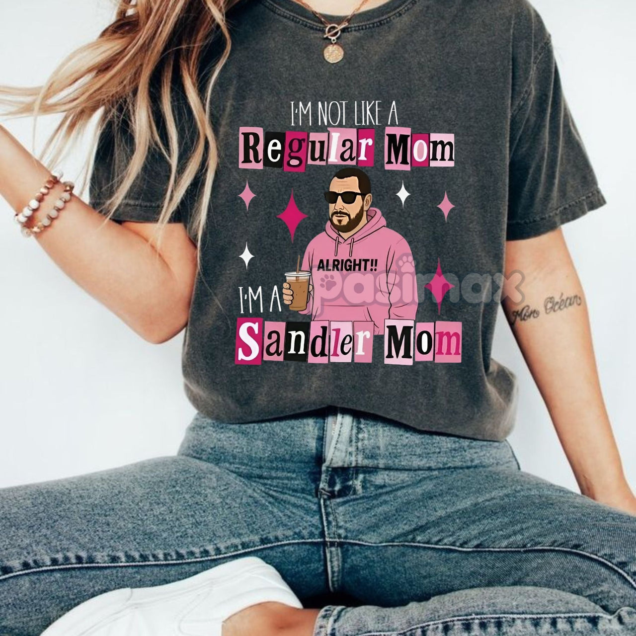 Comfort Colors Funny 'I'm Not a Regular Mom, I'm a Sandler Mom' T-Shirt – Trending Adam Sandler Fan Tee, Gift for Mom