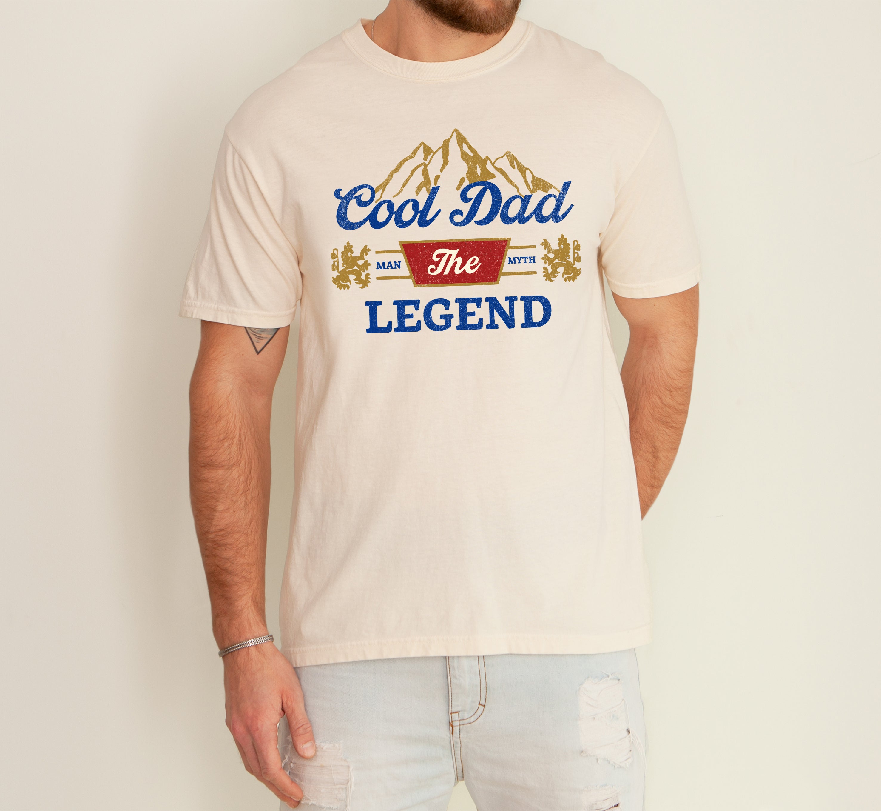 Cool Dad The Man The Myth The Legend Beer Father's Day Edition Comfort Colors Tee