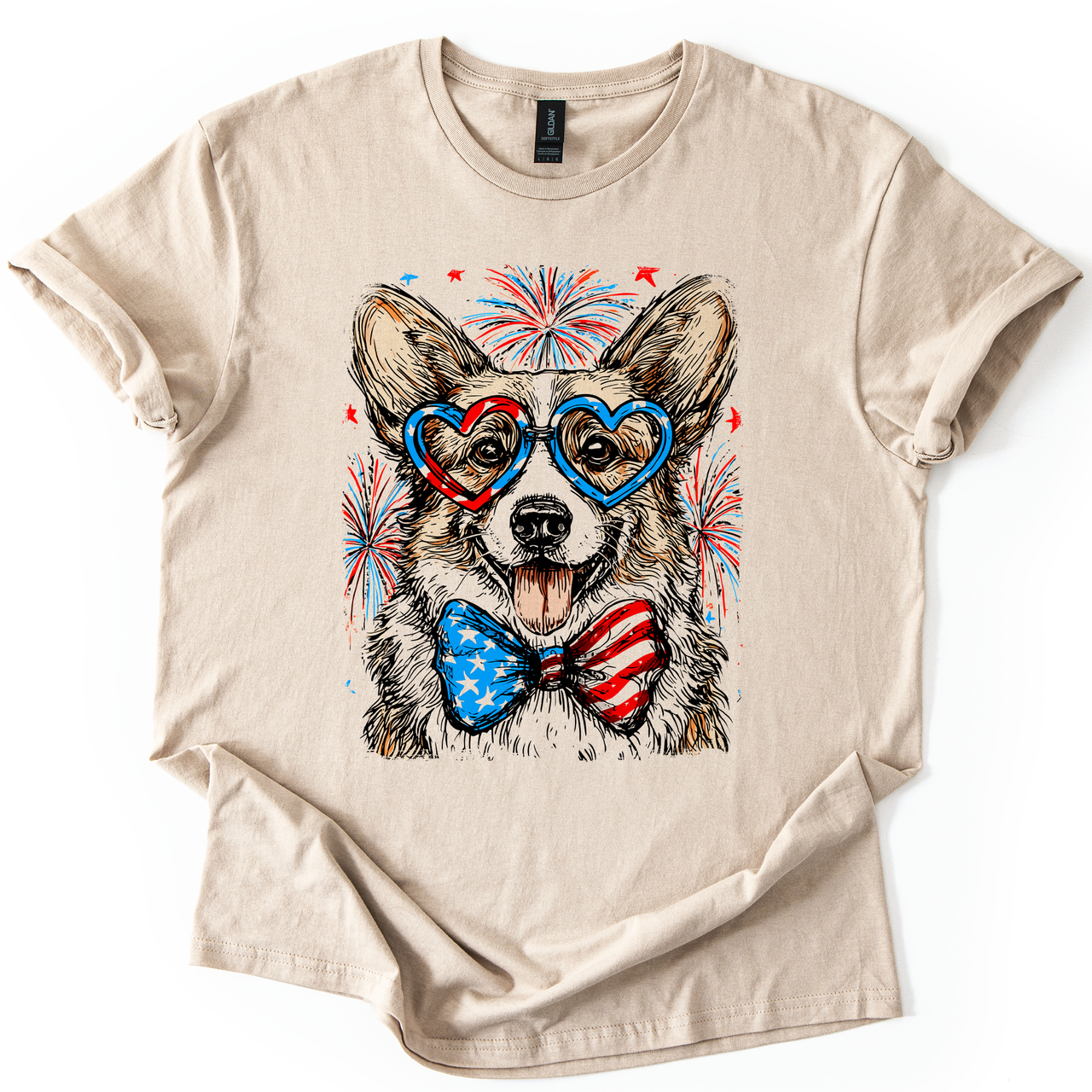 Corgi Patriotic Dog USA Flag Edition Fourth Of July Celebration For Pet Lovers Graphic Tee