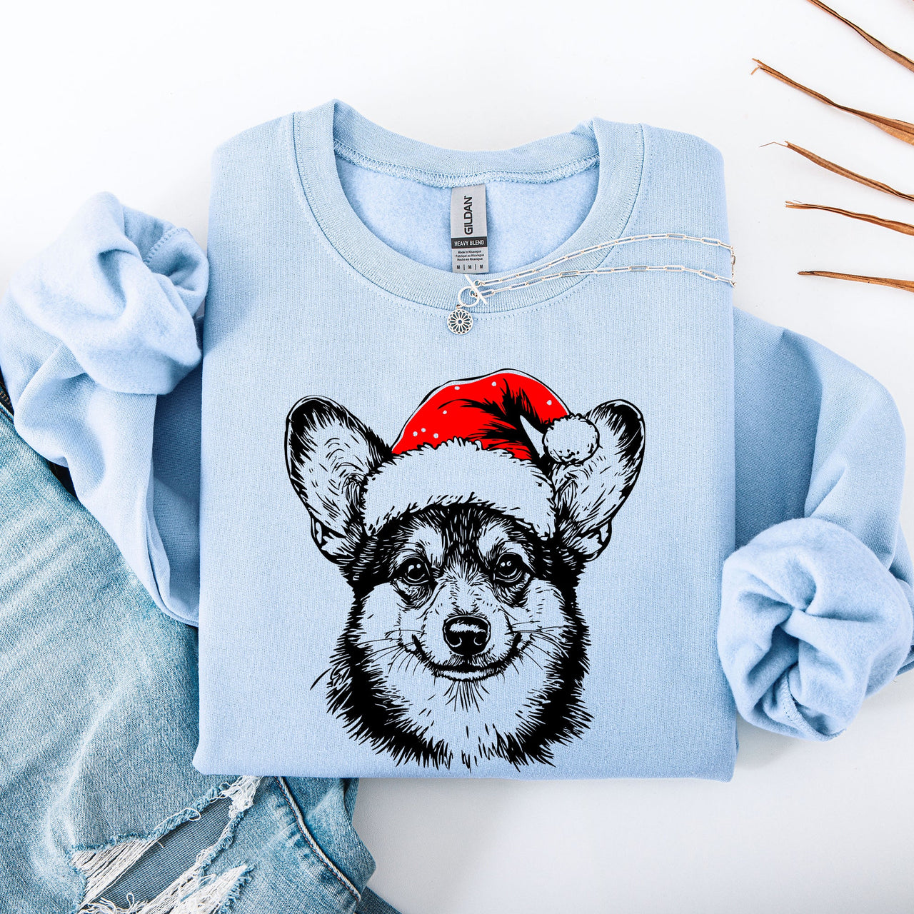 Corgi Santa Christmas Cheer For Dog Lovers And Pet Parents Festive Holiday Themed Sweatshirt