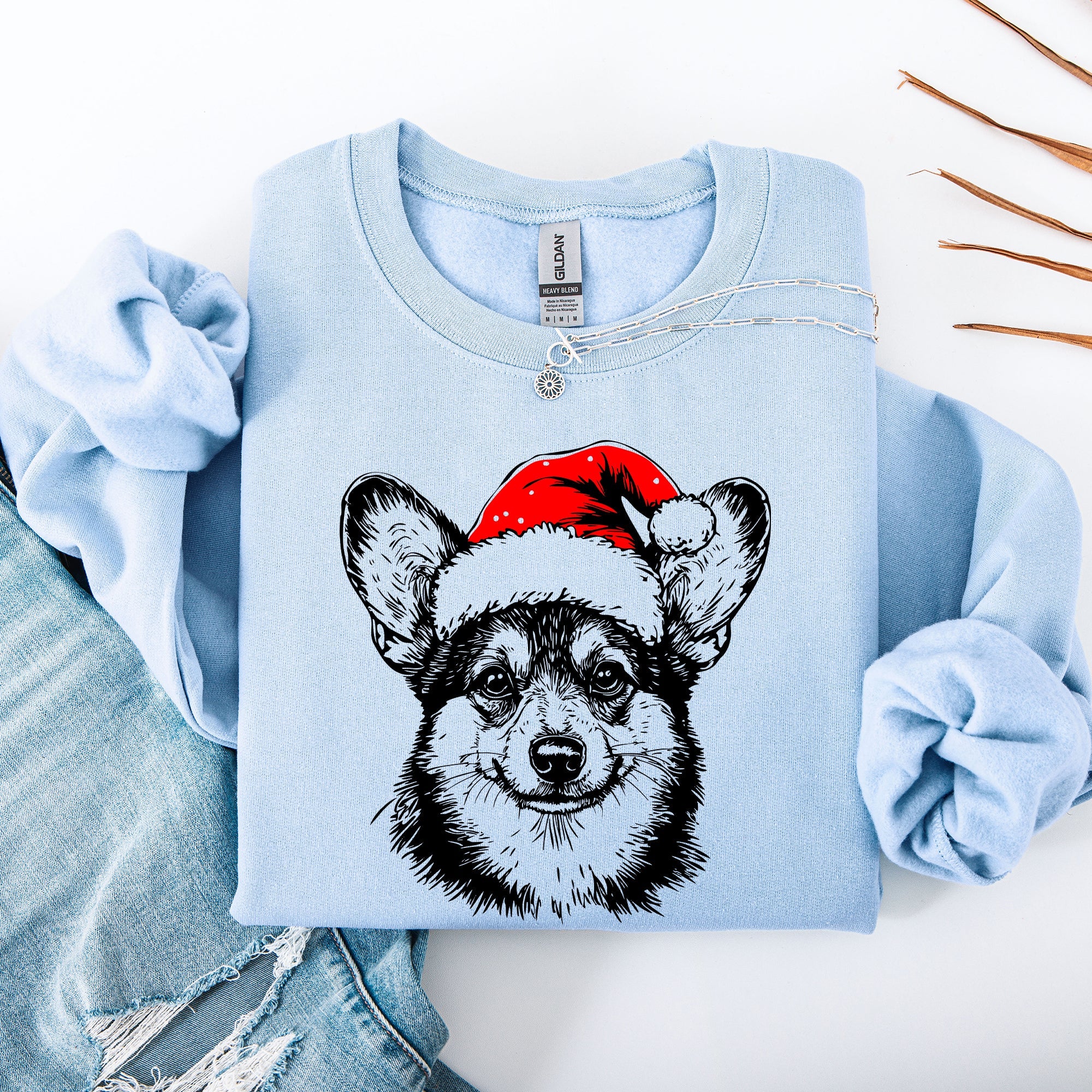 Corgi Santa Christmas Cheer For Dog Lovers And Pet Parents Festive Holiday Themed Sweatshirt
