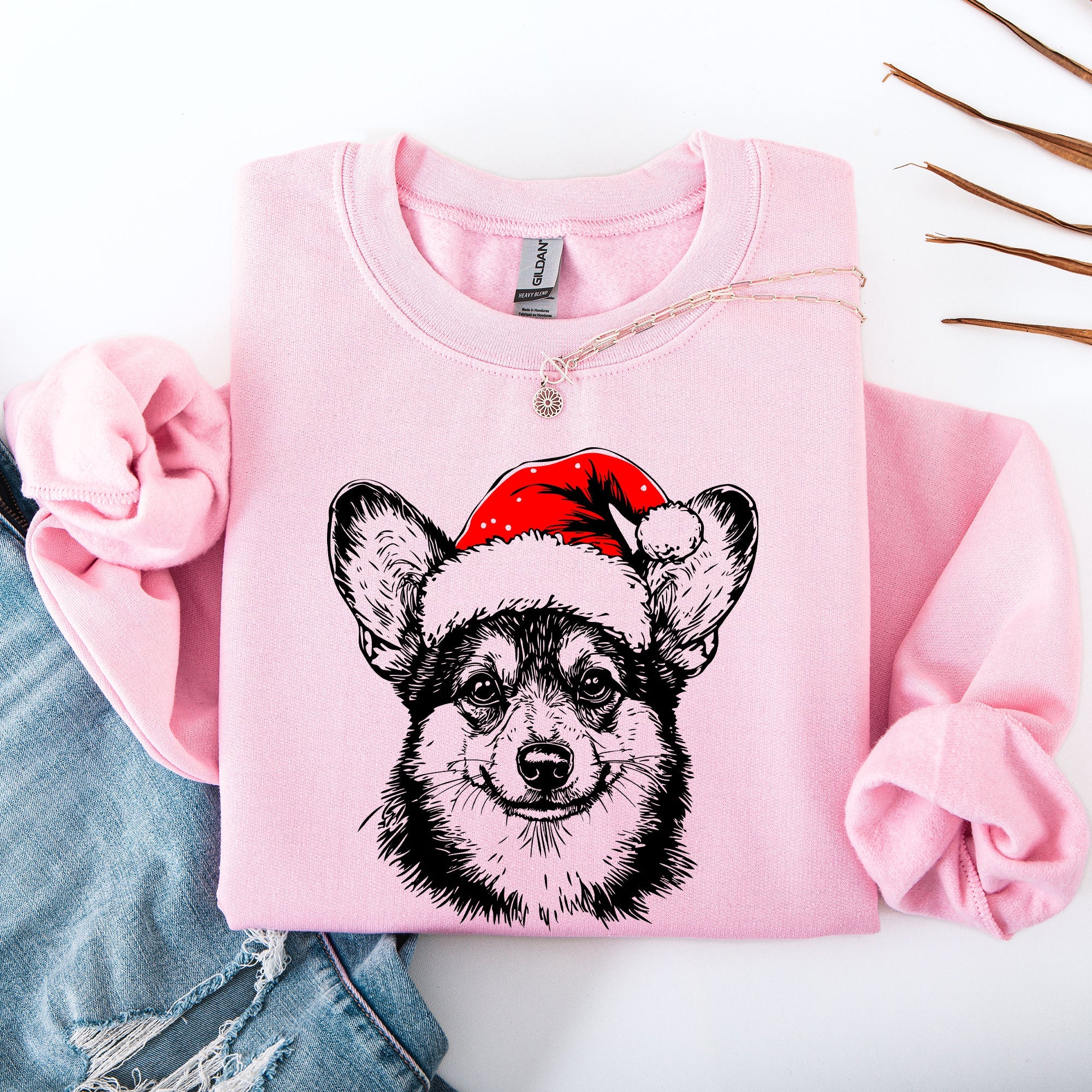 Corgi Santa Christmas Cheer For Dog Lovers And Pet Parents Festive Holiday Themed Sweatshirt