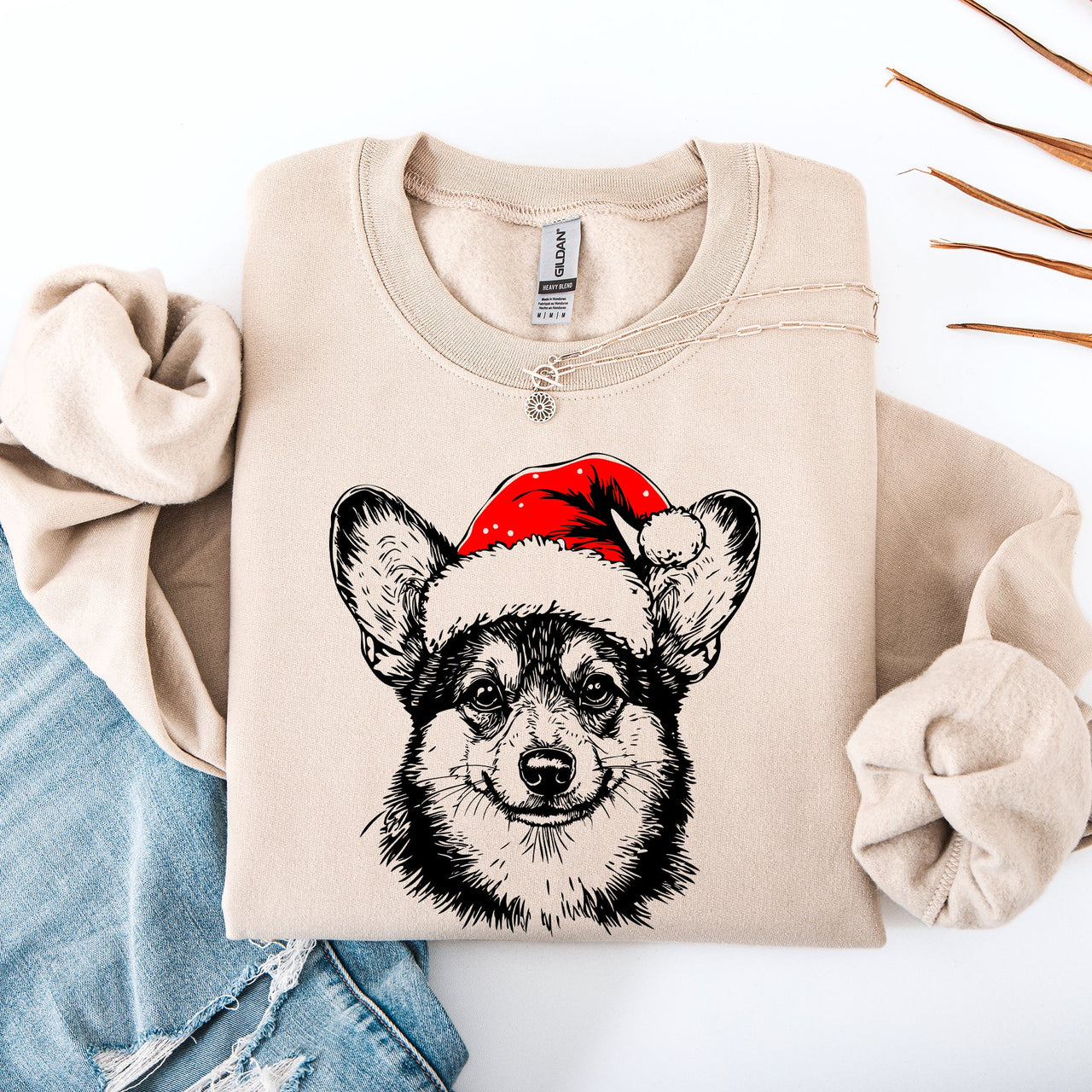 Corgi Santa Christmas Cheer For Dog Lovers And Pet Parents Festive Holiday Themed Sweatshirt