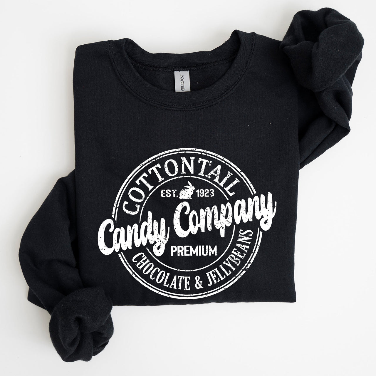 Cottontail Candy Company Retro Sign Easter Vintage Graphic Illustration Sweatshirt