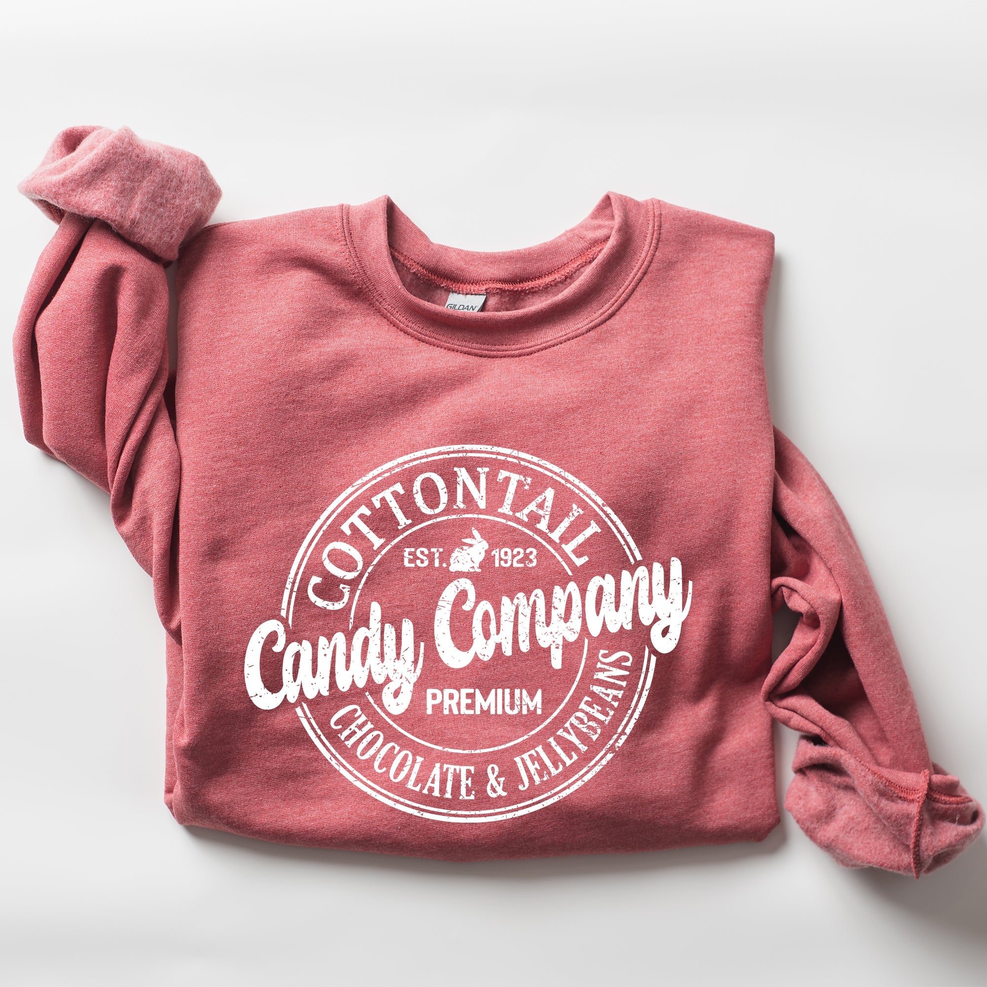 Cottontail Candy Company Retro Sign Easter Vintage Graphic Illustration Sweatshirt