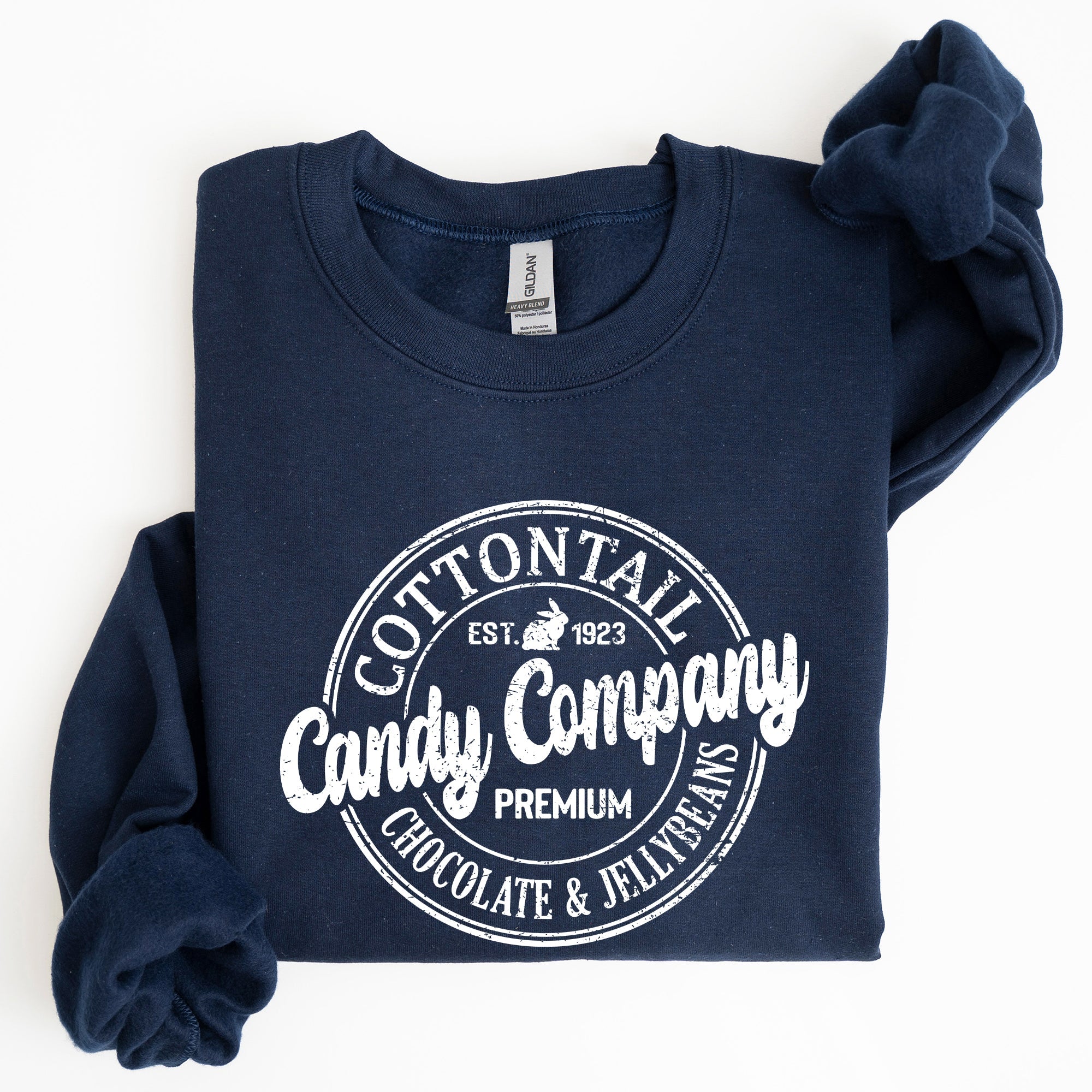 Cottontail Candy Company Retro Sign Easter Vintage Graphic Illustration Sweatshirt