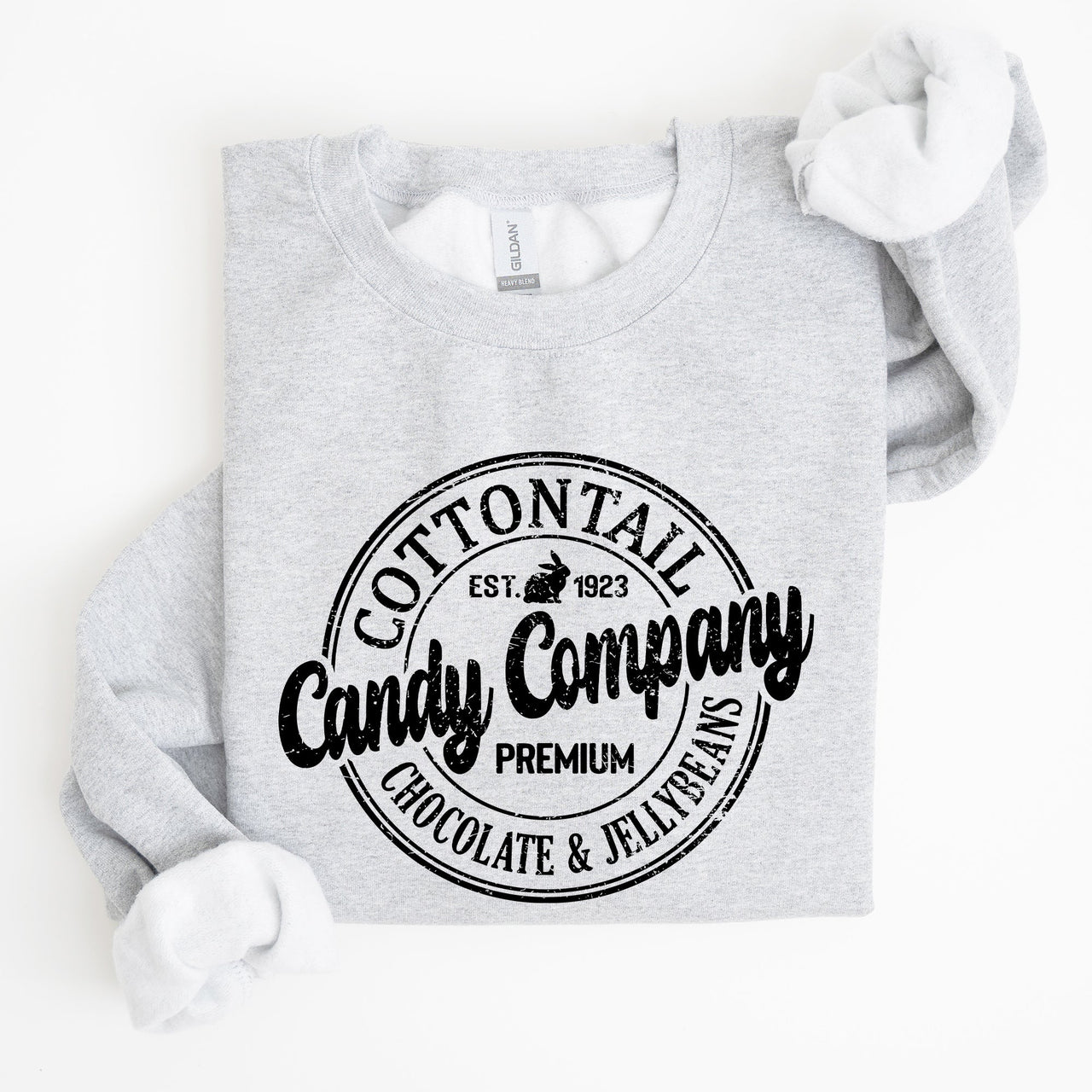 Cottontail Candy Company Retro Sign Easter Vintage Graphic Illustration Sweatshirt