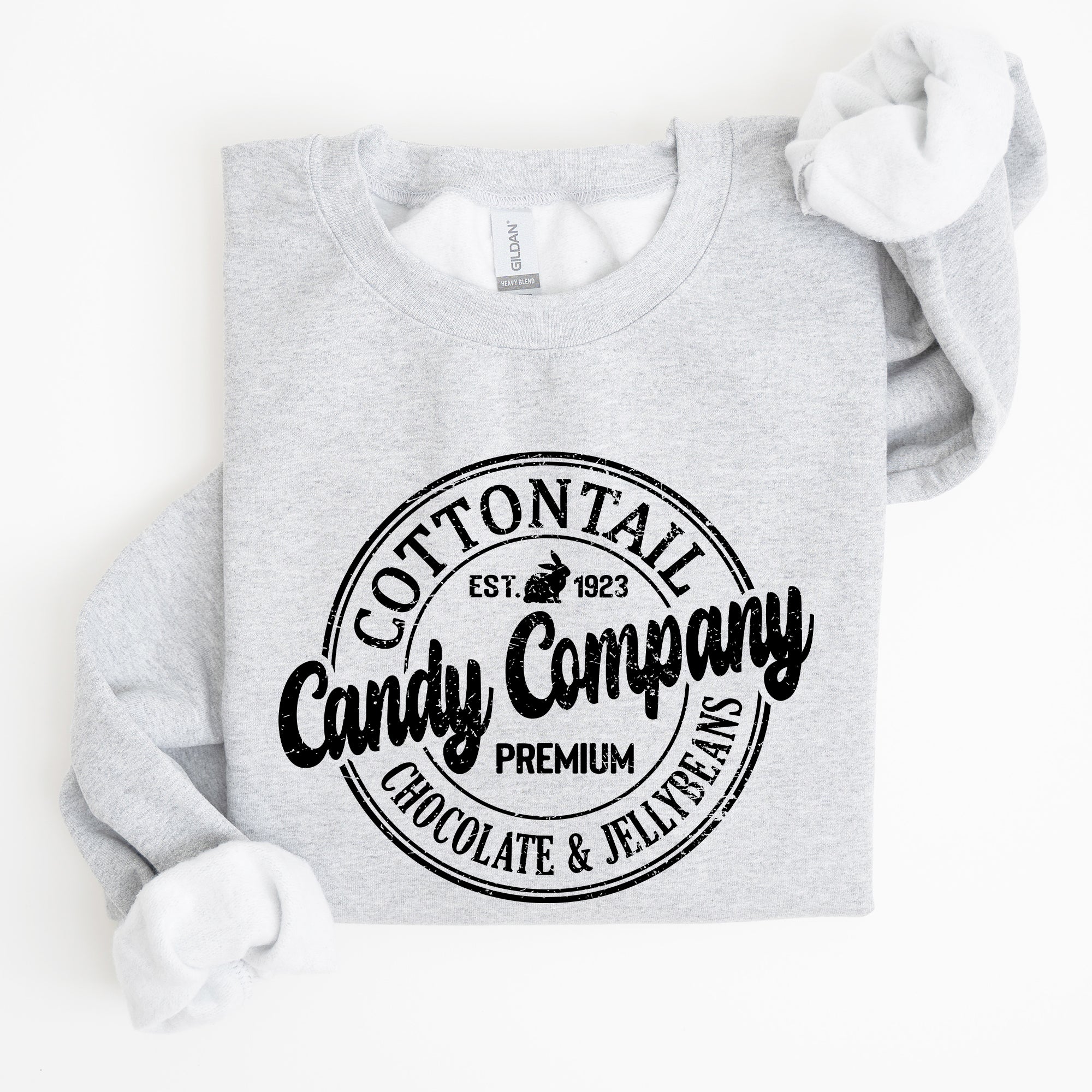 Cottontail Candy Company Retro Sign Easter Vintage Graphic Illustration Sweatshirt