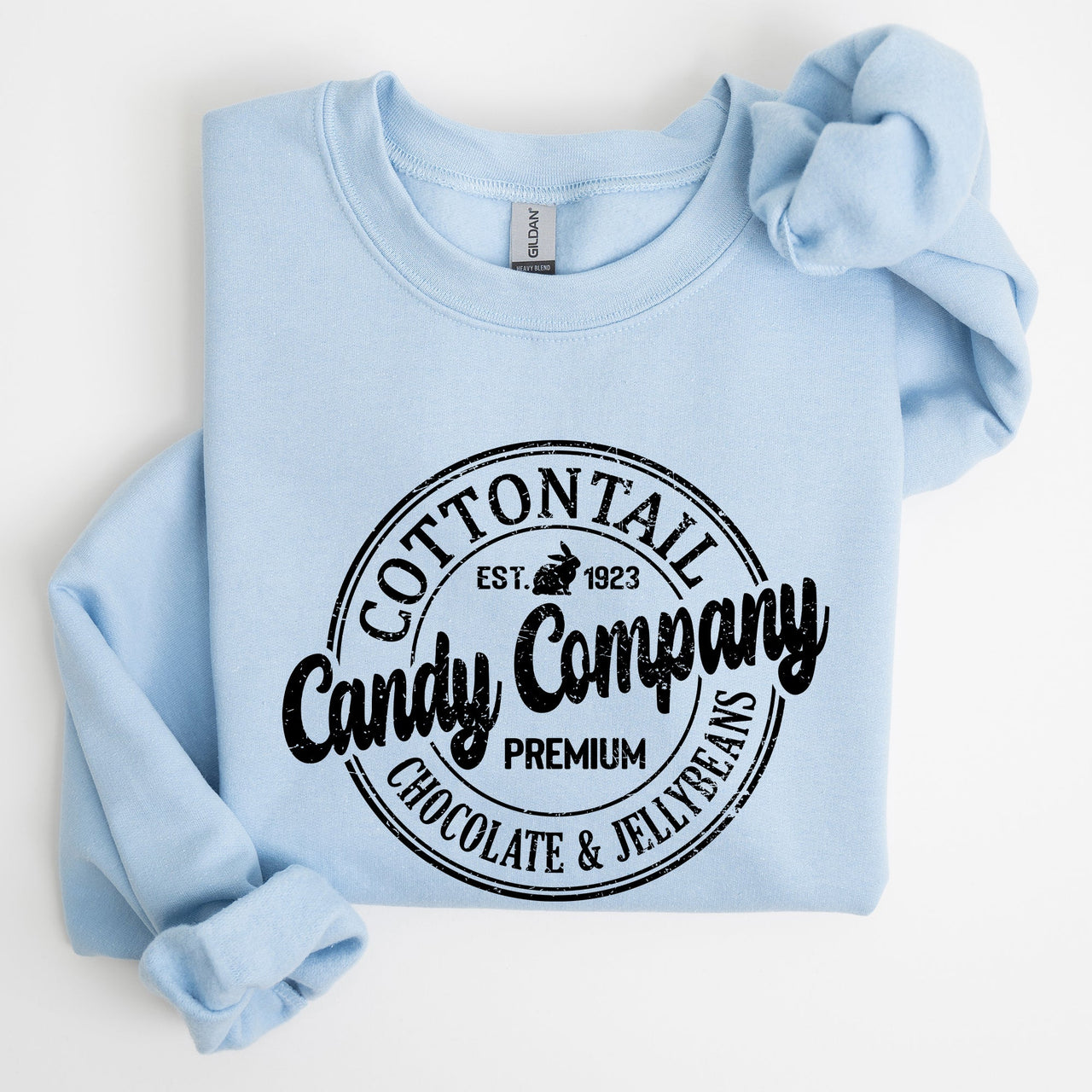 Cottontail Candy Company Retro Sign Easter Vintage Graphic Illustration Sweatshirt