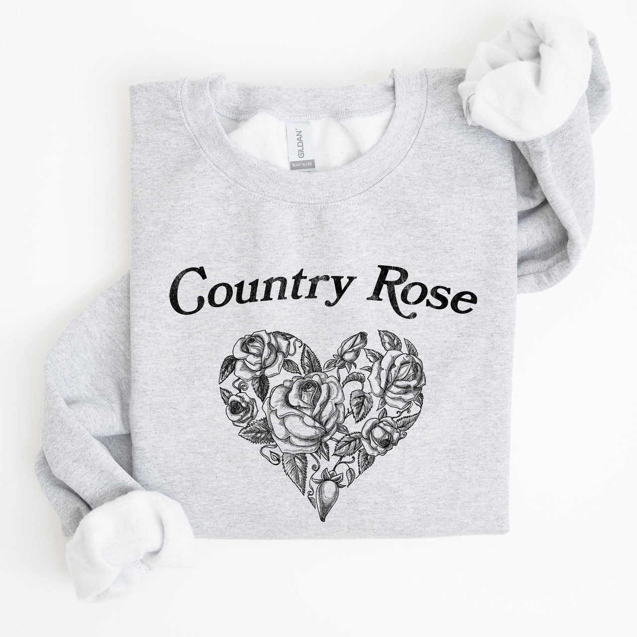 Country Rose Heart Cowgirl Cowboy Western Rustic Heritage Celebration Edition Sweatshirt