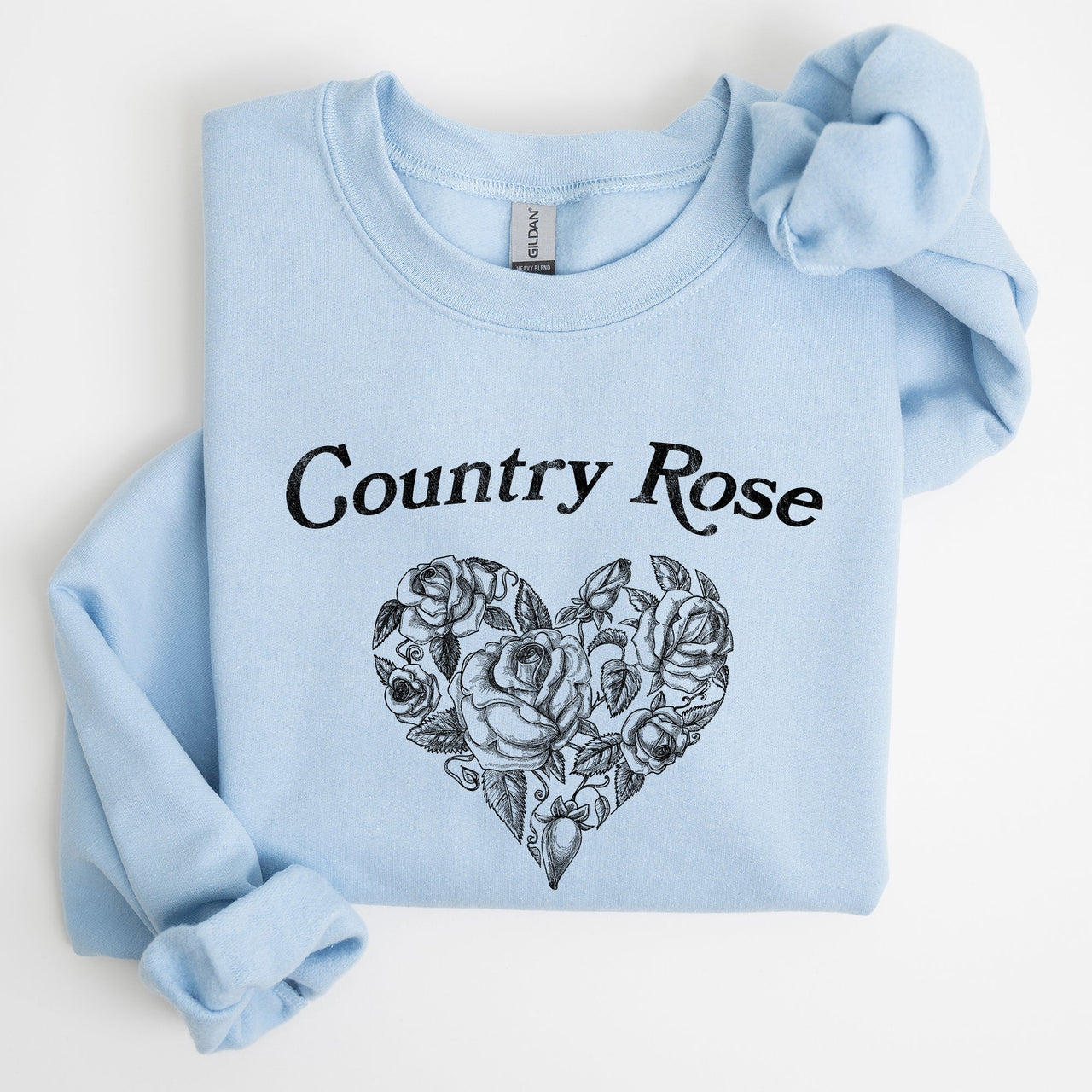 Country Rose Heart Cowgirl Cowboy Western Rustic Heritage Celebration Edition Sweatshirt