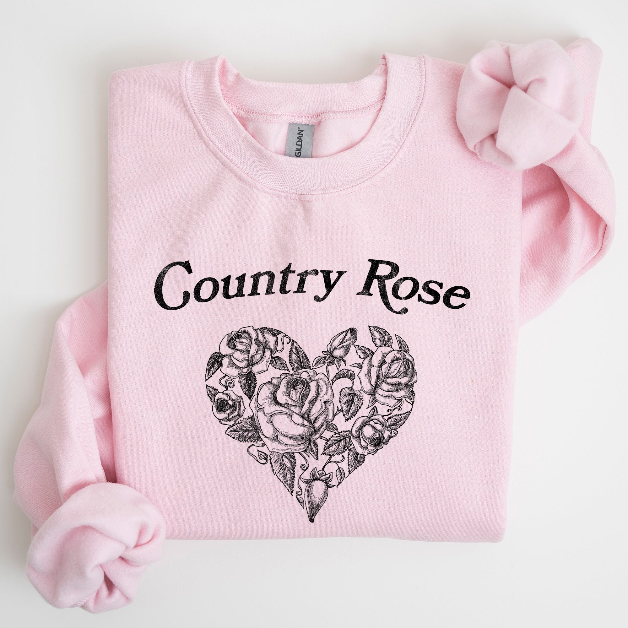 Country Rose Heart Cowgirl Cowboy Western Rustic Heritage Celebration Edition Sweatshirt