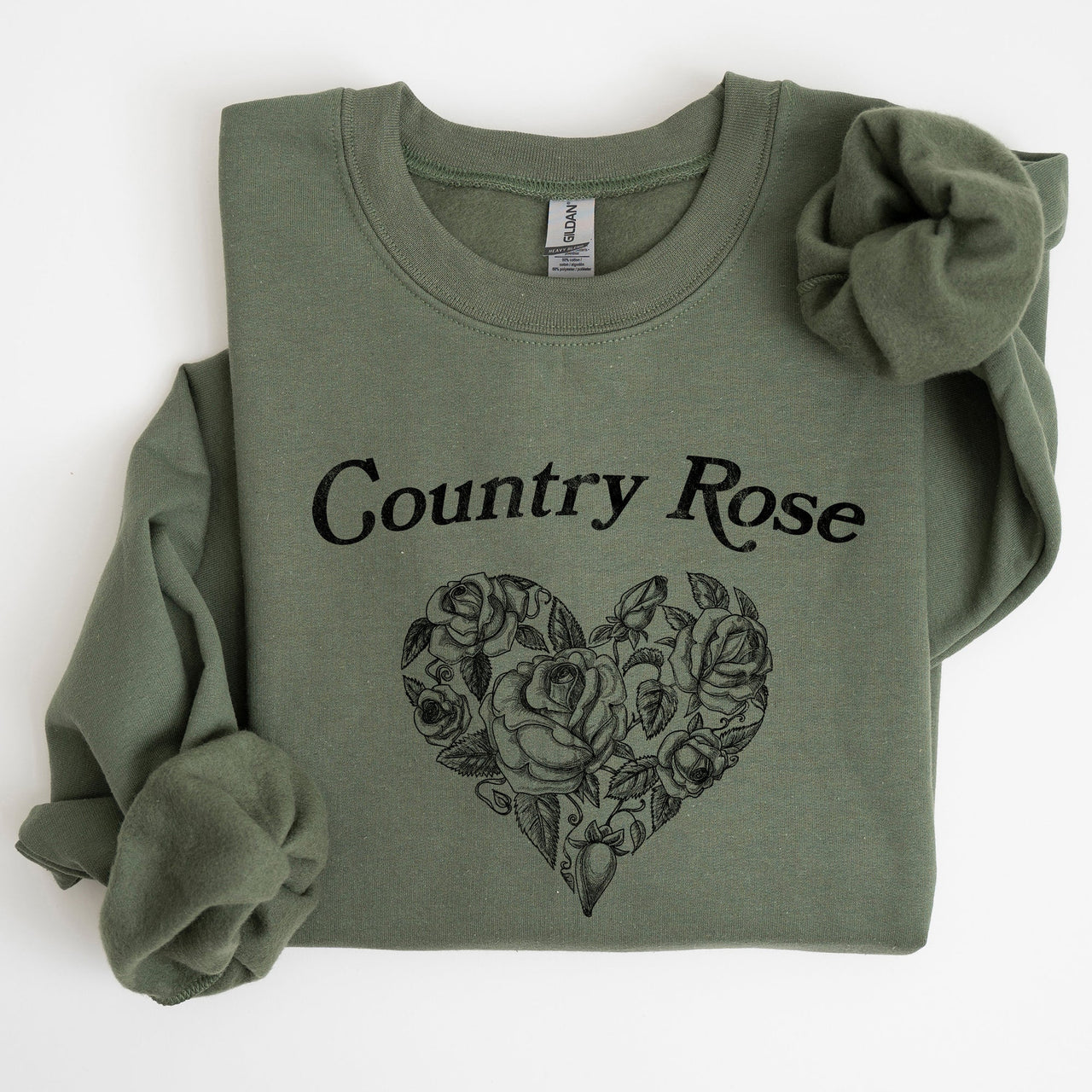Country Rose Heart Cowgirl Cowboy Western Rustic Heritage Celebration Edition Sweatshirt