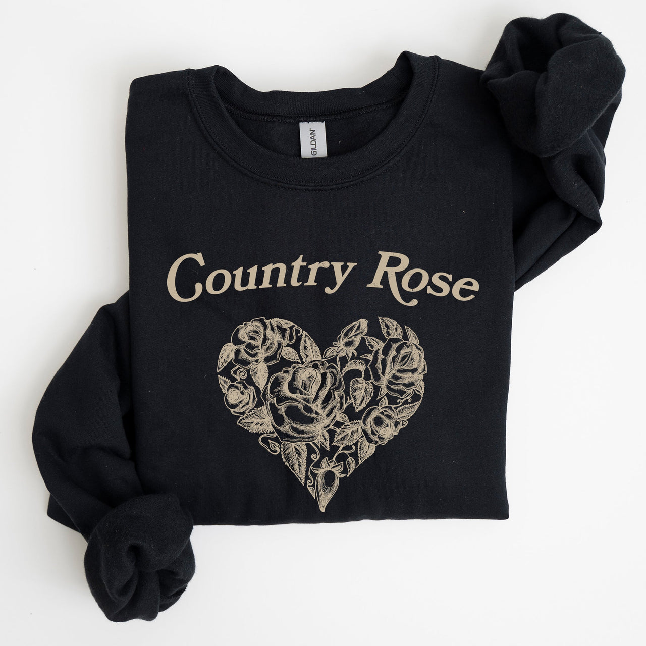 Country Rose Heart Cowgirl Cowboy Western Rustic Heritage Celebration Edition Sweatshirt