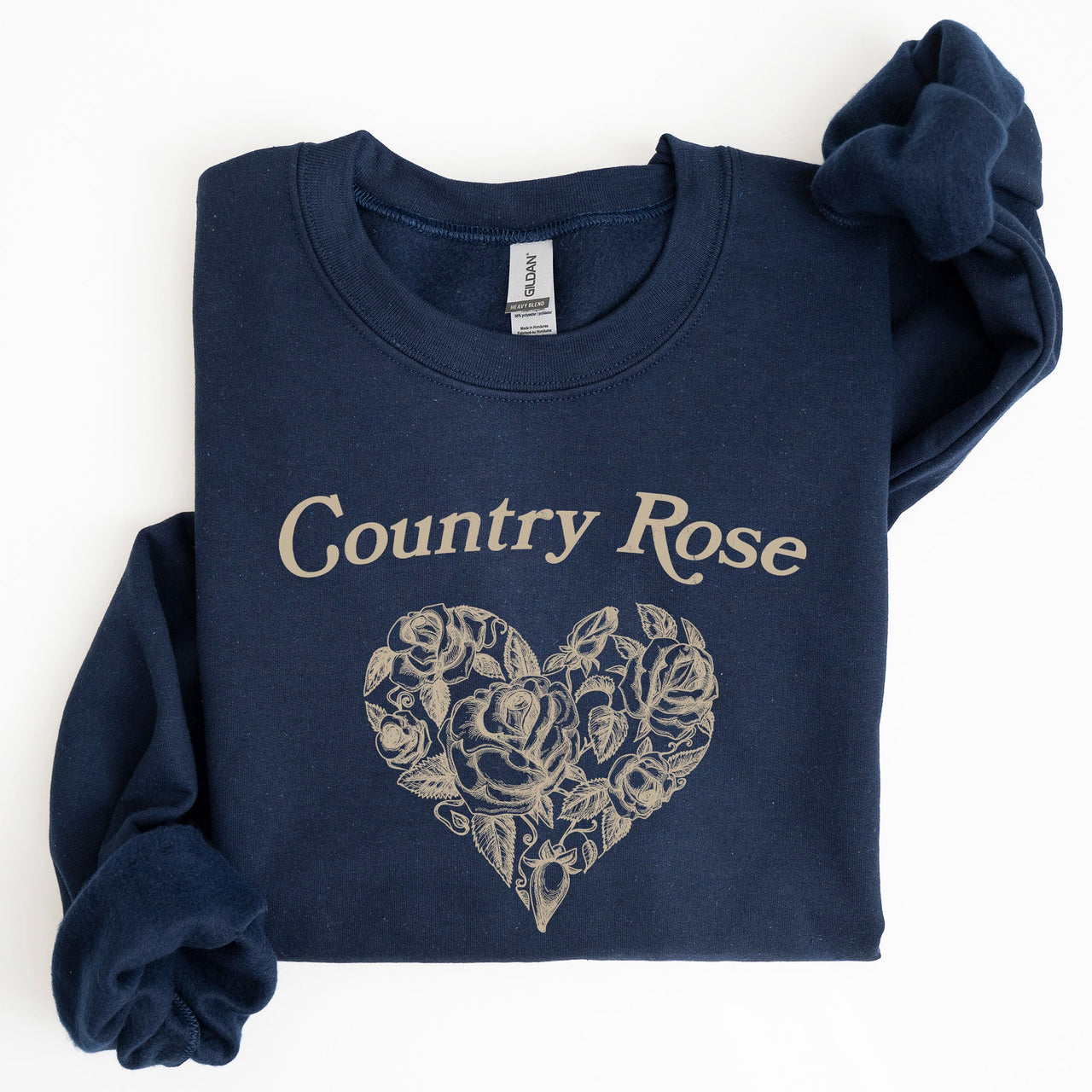 Country Rose Heart Cowgirl Cowboy Western Rustic Heritage Celebration Edition Sweatshirt