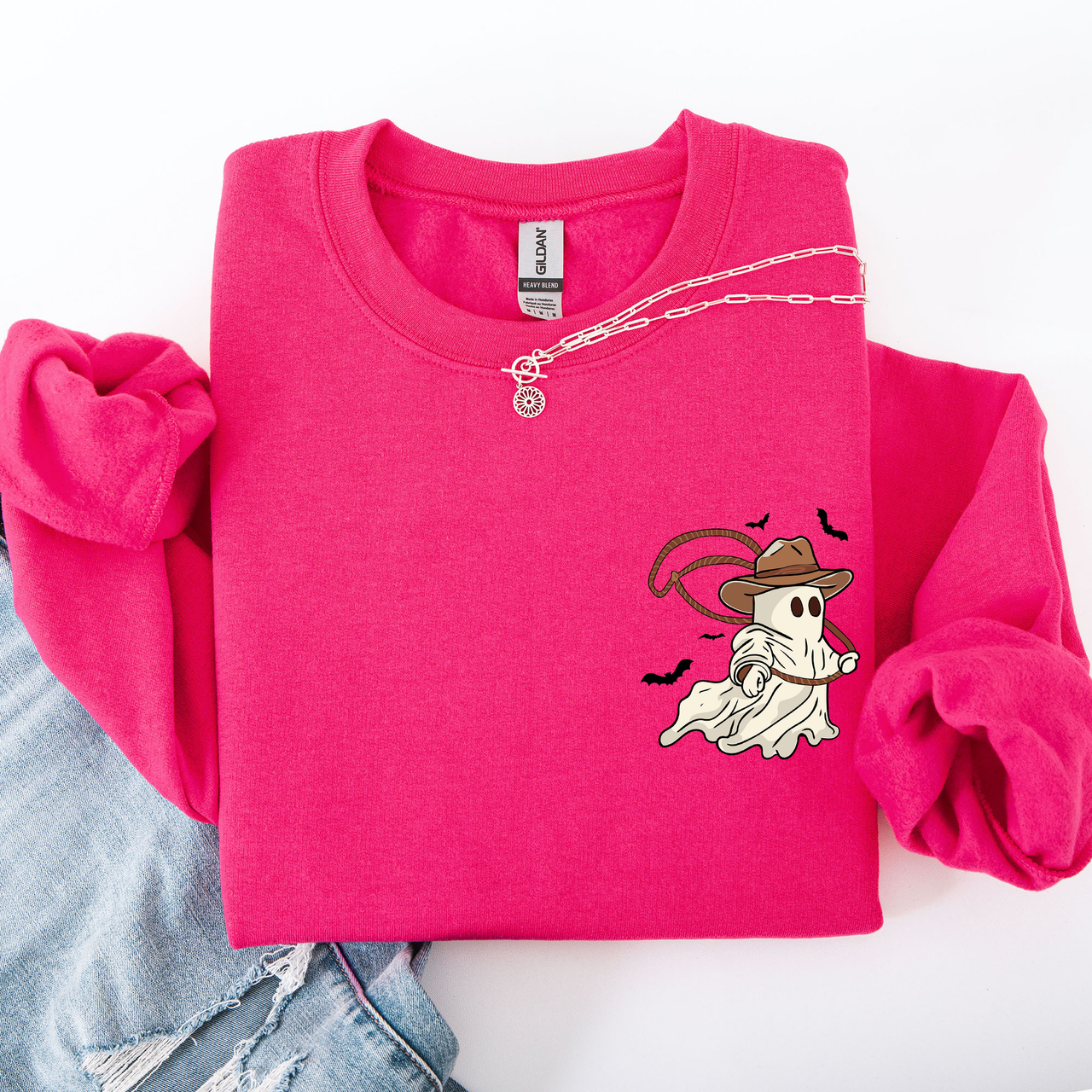 Cowboy Ghost Lasso Halloween Western Vintage Inspired Graphic Retro Iconic Sweatshirt