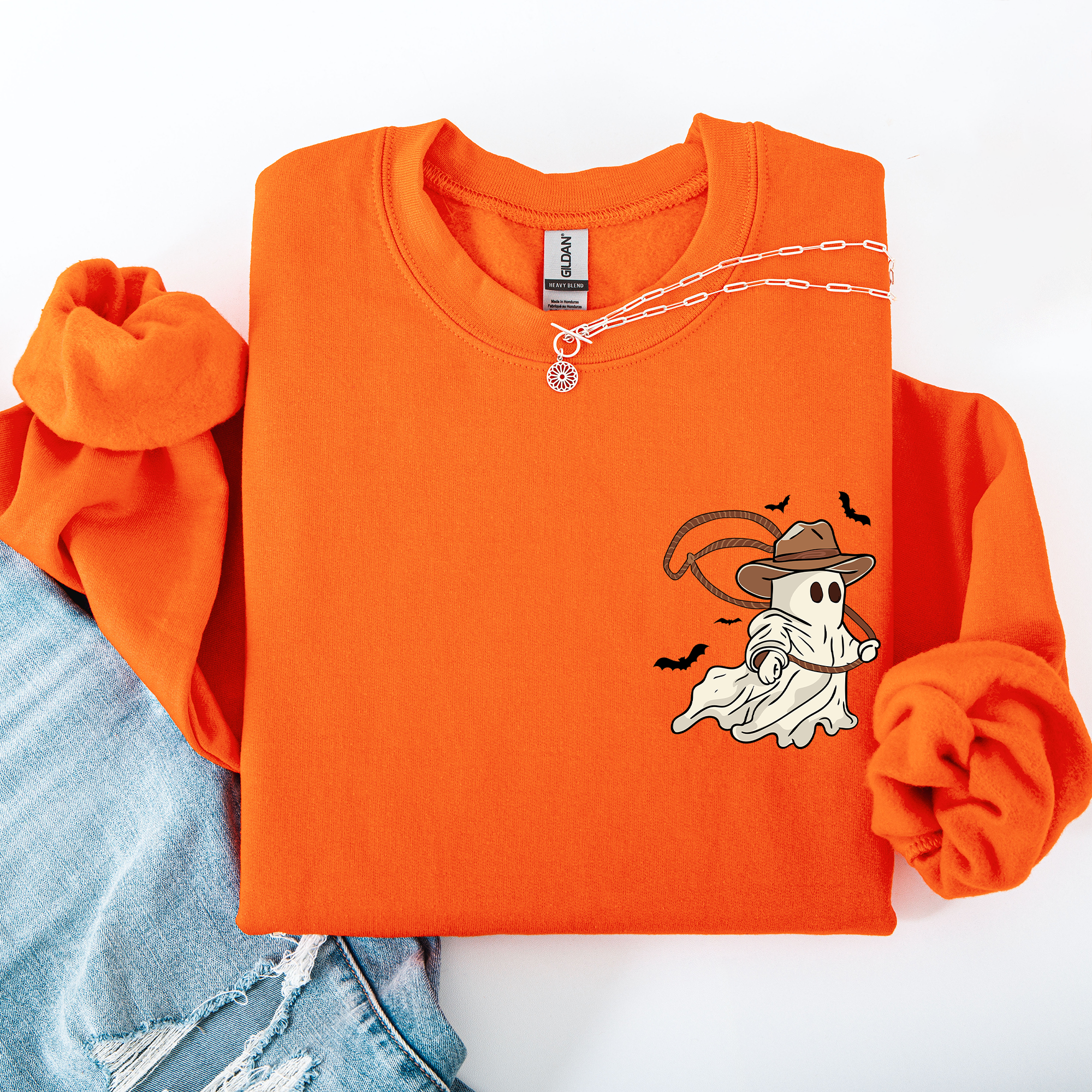 Cowboy Ghost Lasso Halloween Western Vintage Inspired Graphic Retro Iconic Sweatshirt