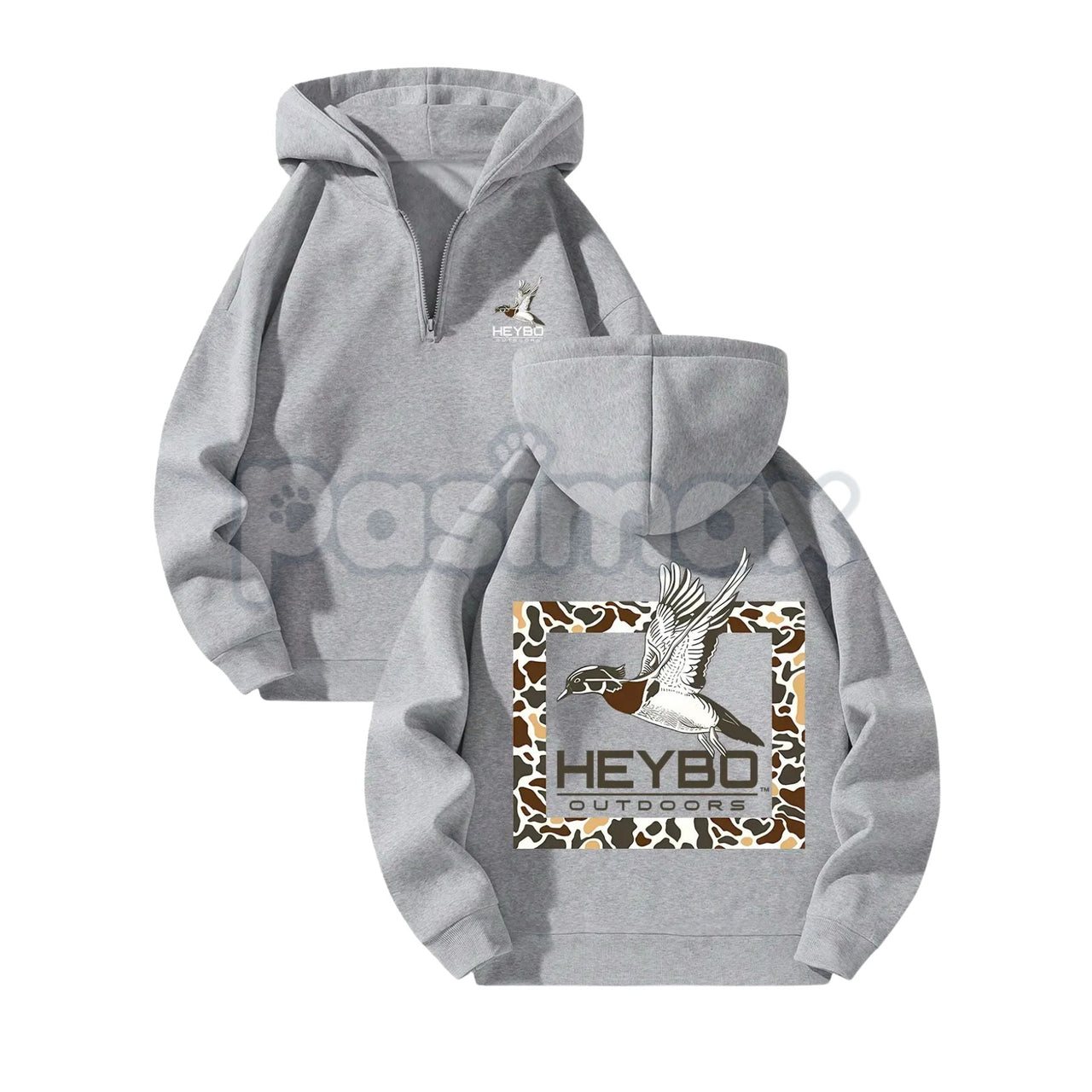 Cozy Half-Zip Men's Hooded Sweatshirt – Premium Garment-Dyed Fleece, Heavyweight Winter Pullover