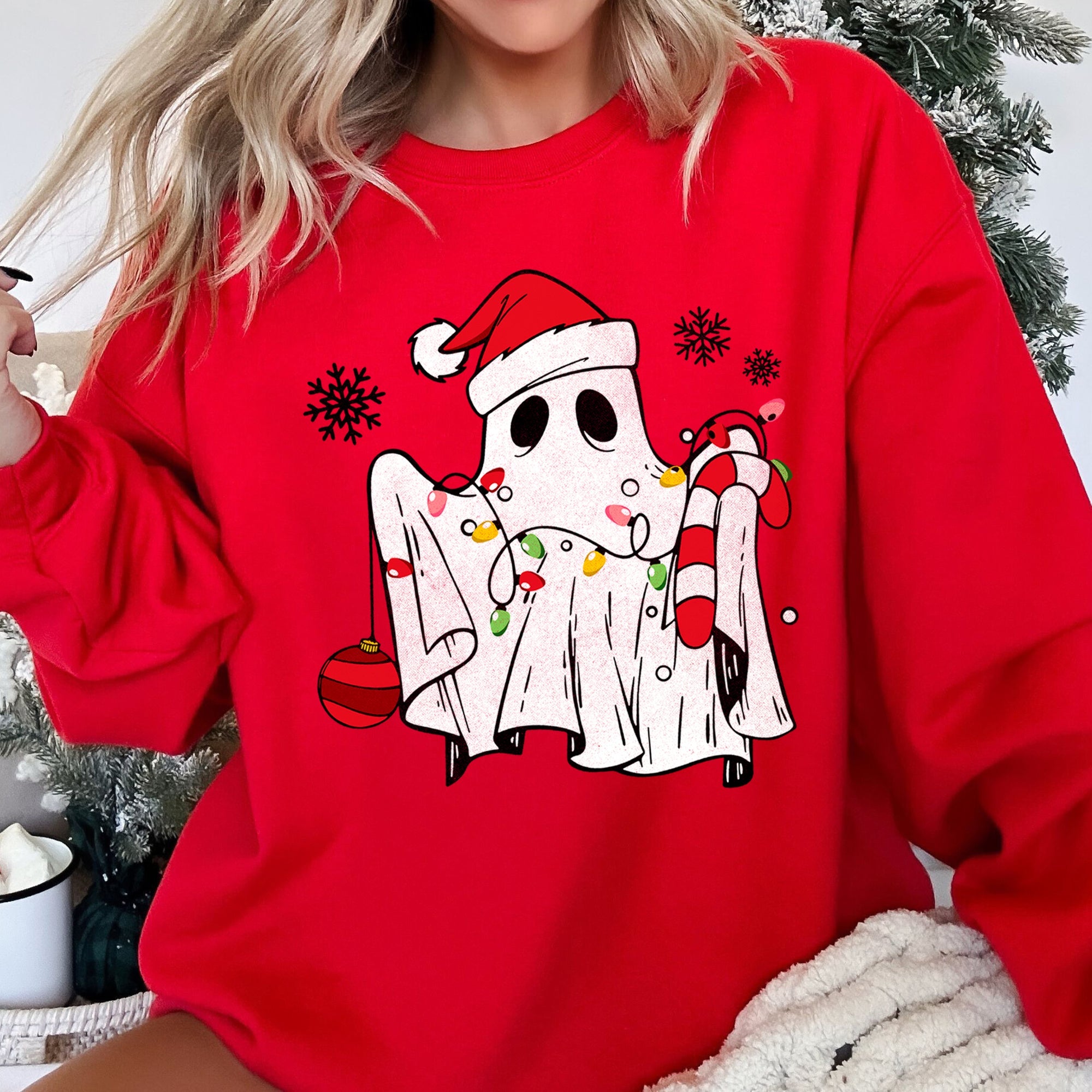 Cute Ghost Christmas Sweatshirt