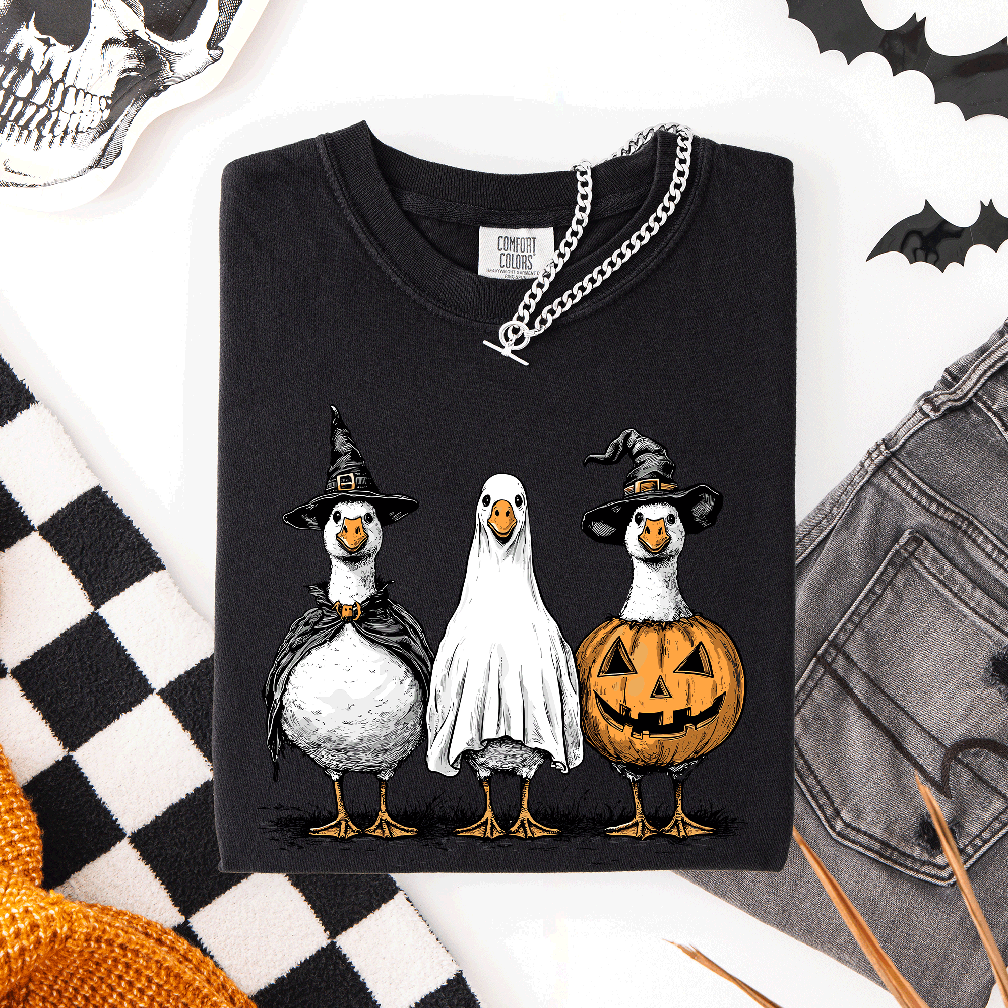 Cute Halloween Geese Spooky Season Parade Edition Limited Release Exclusive Comfort Colors Tee