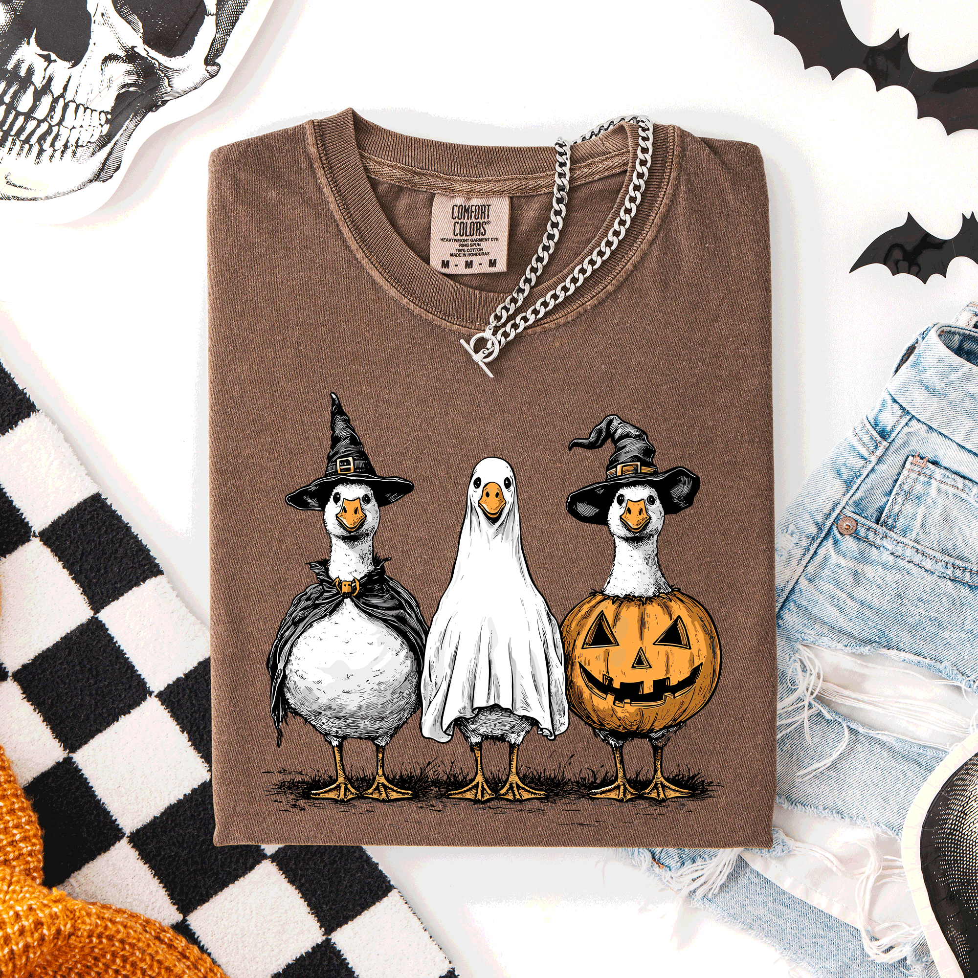Cute Halloween Geese Spooky Season Parade Edition Limited Release Exclusive Comfort Colors Tee
