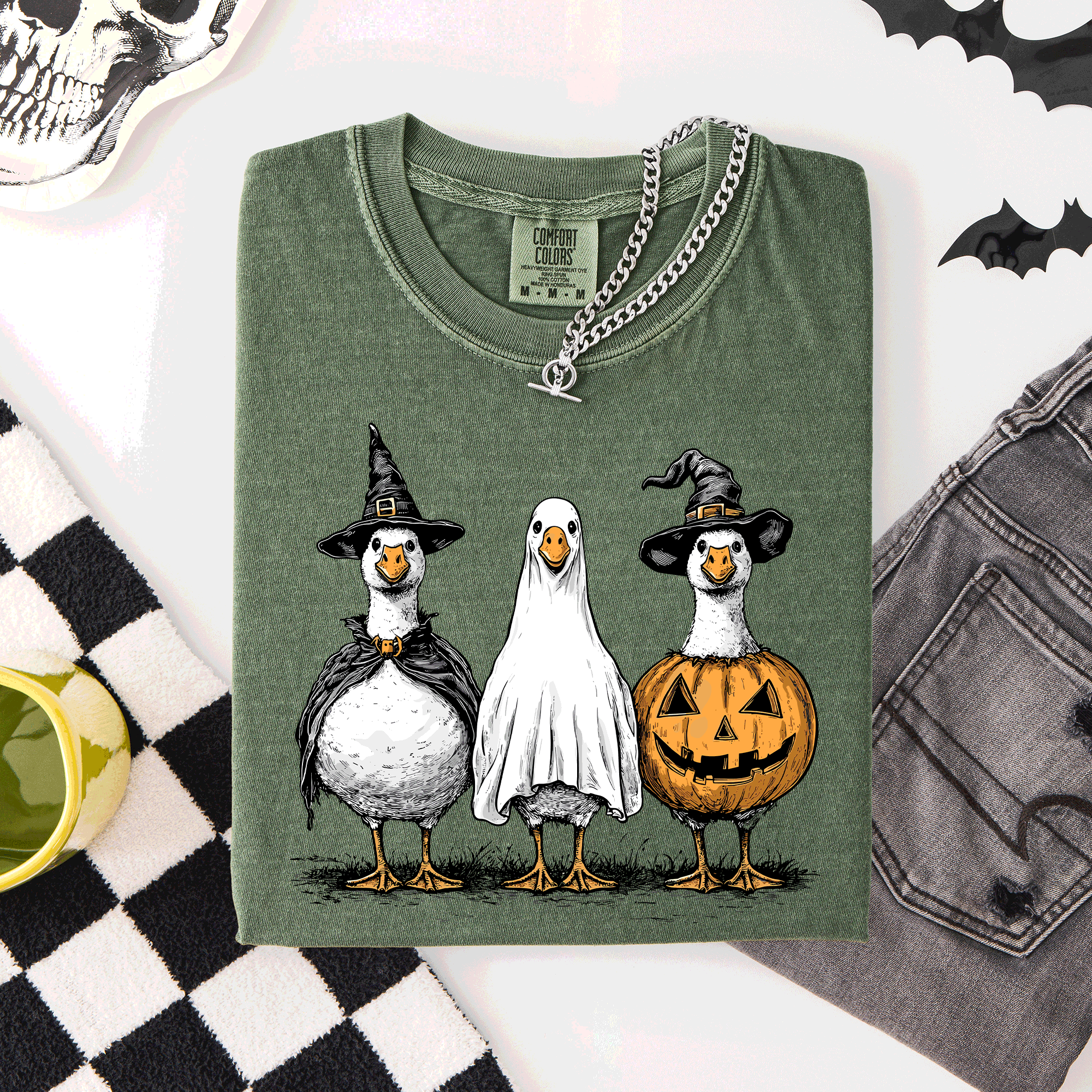 Cute Halloween Geese Spooky Season Parade Edition Limited Release Exclusive Comfort Colors Tee