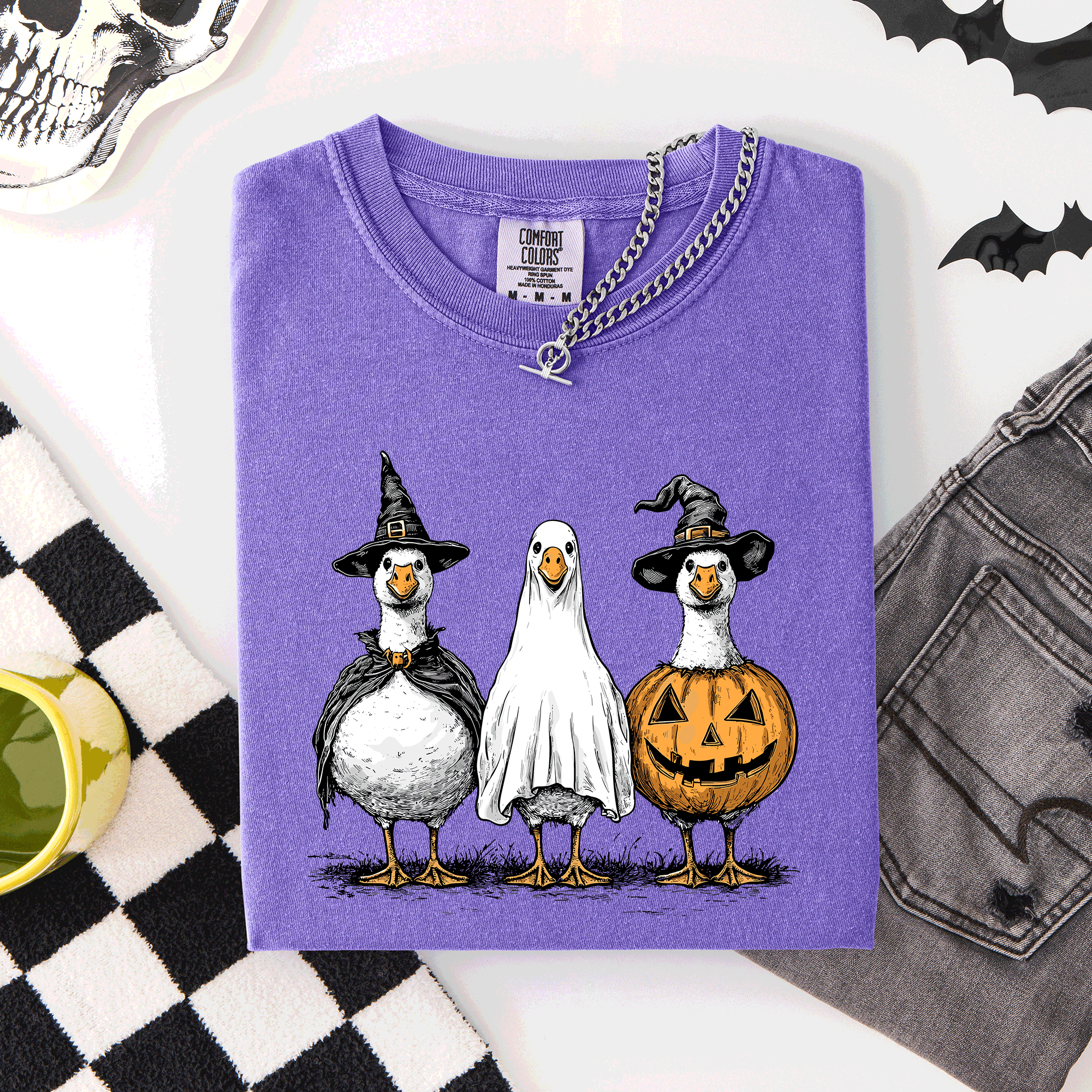 Cute Halloween Geese Spooky Season Parade Edition Limited Release Exclusive Comfort Colors Tee